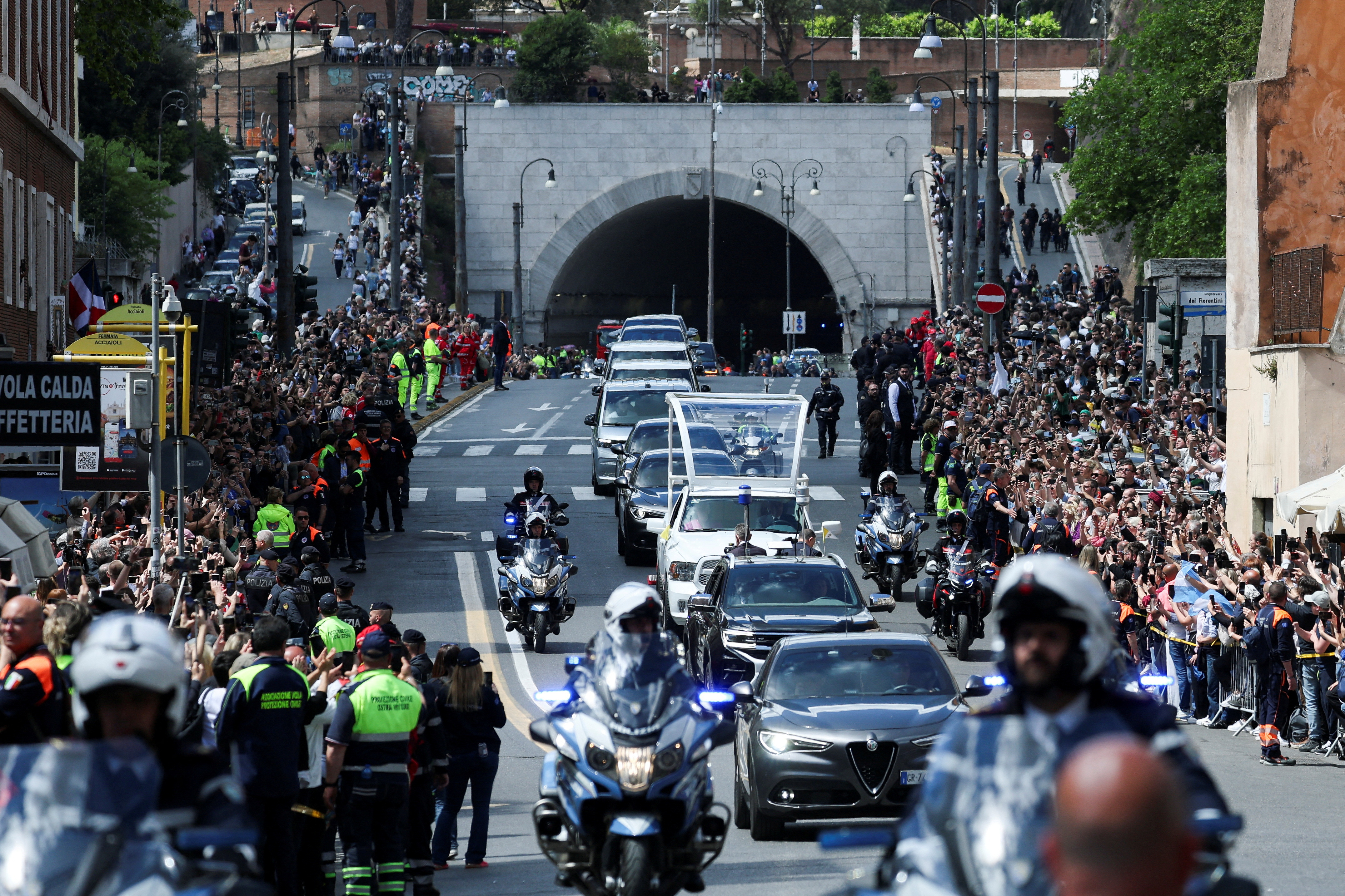 The coffin of Pope Francis leaves St. Peter's Square