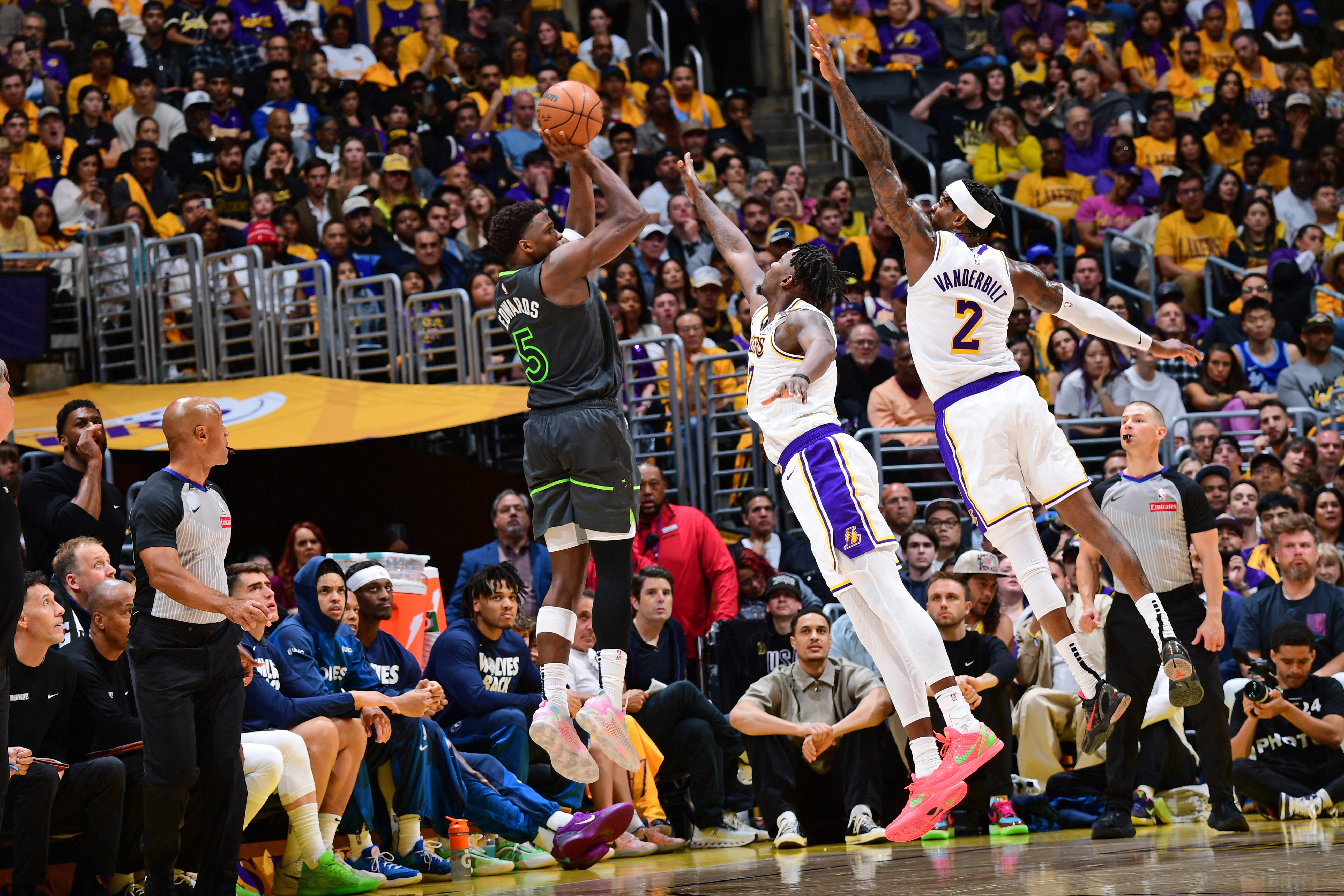 Anthony Edwards in action.