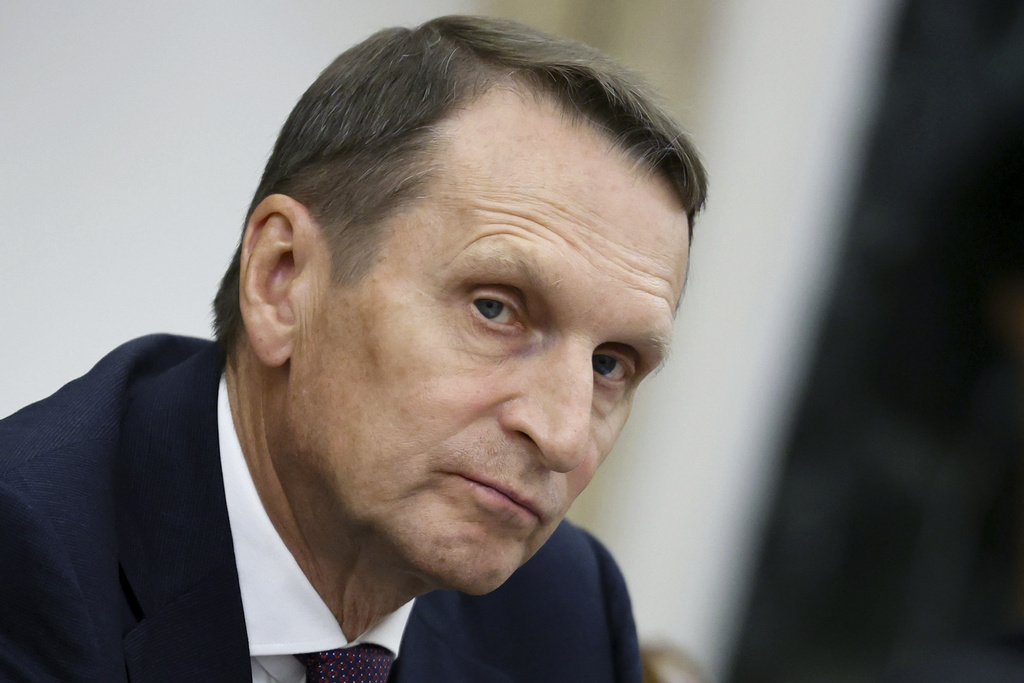 Russian Foreign Intelligence Service chief Sergey Naryshkin.