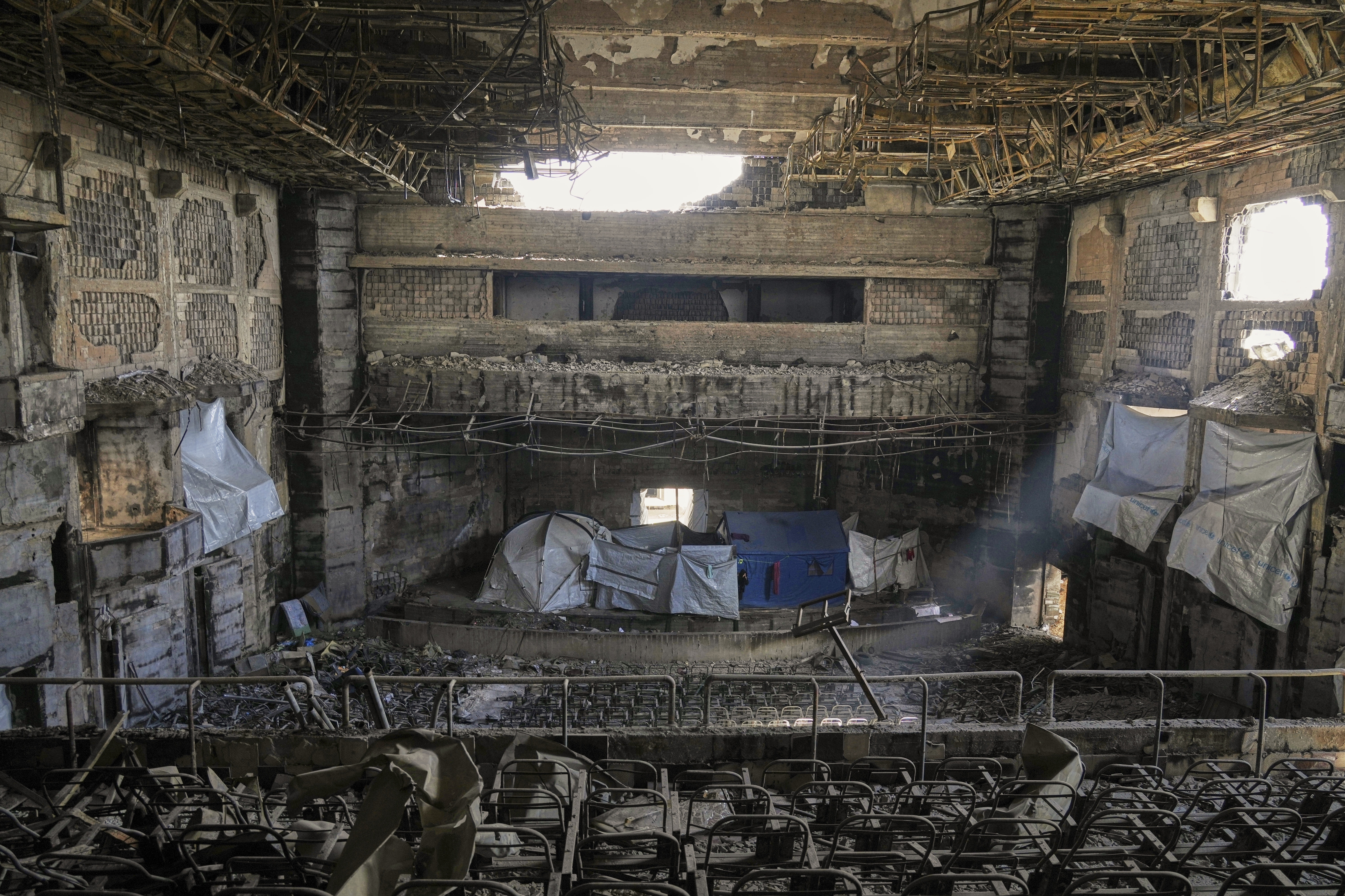 A bombed-out Gaza university becomes a shelter for displaced Palestinians
