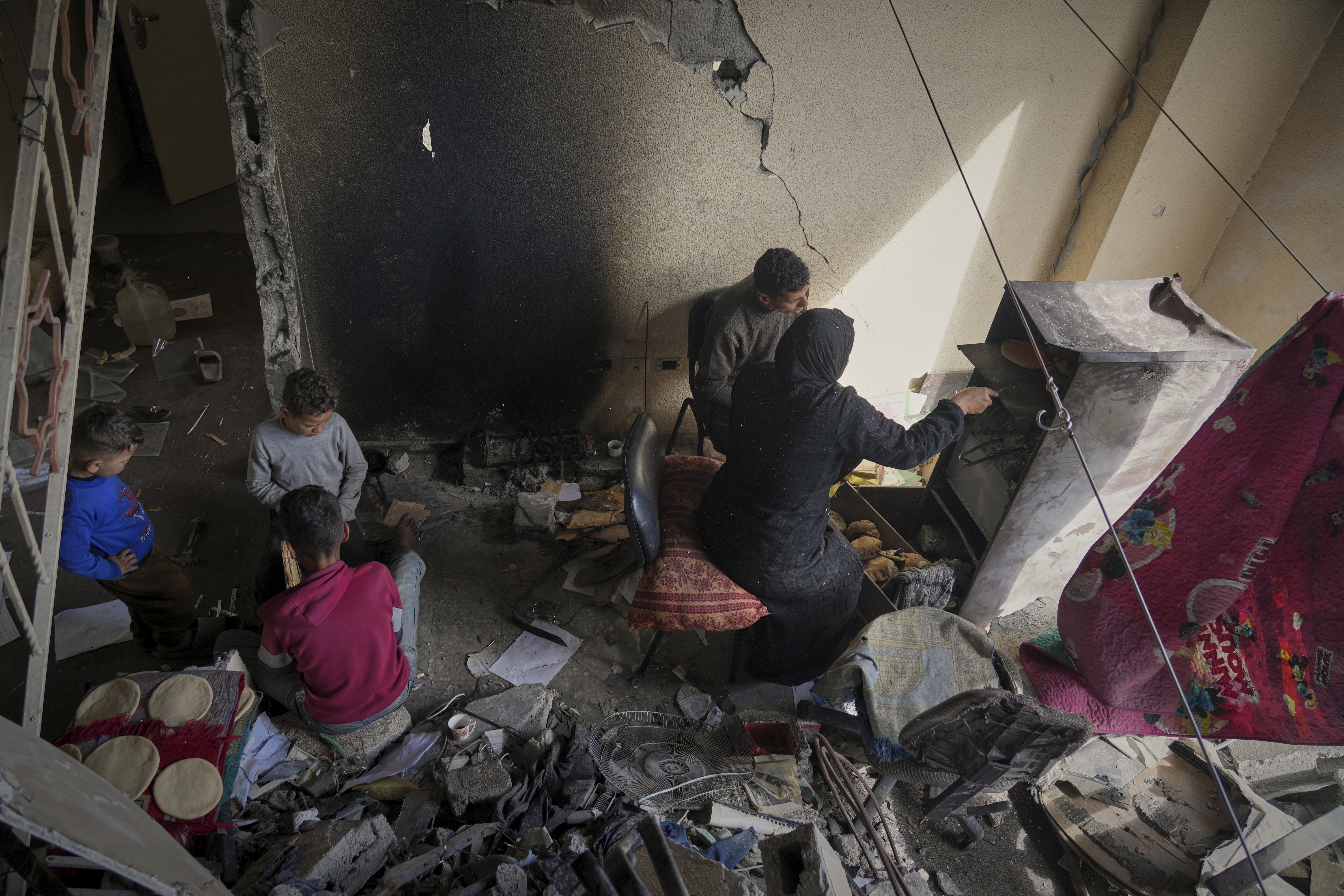 A bombed-out Gaza university becomes a shelter for displaced Palestinians