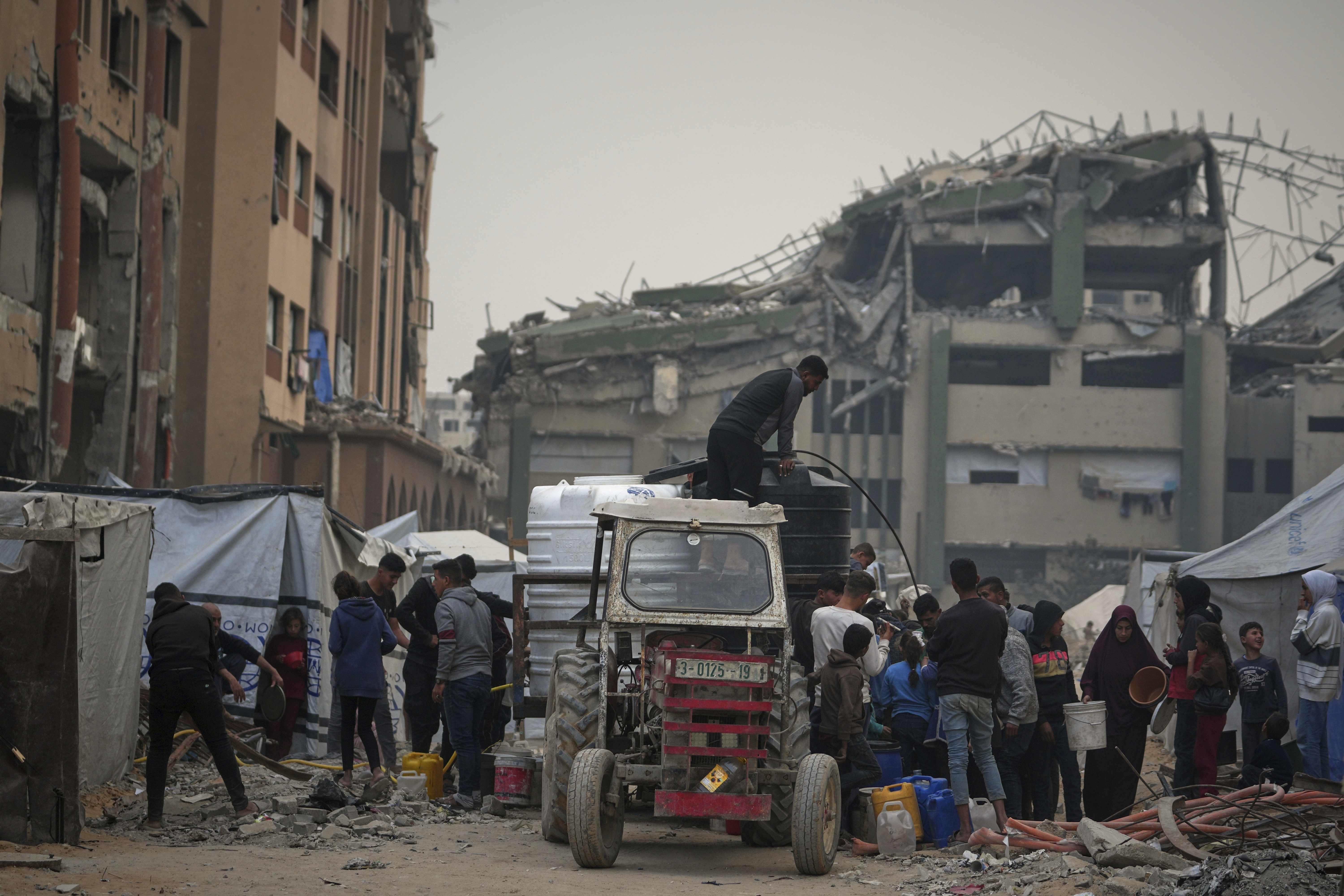 A bombed-out Gaza university becomes a shelter for displaced Palestinians