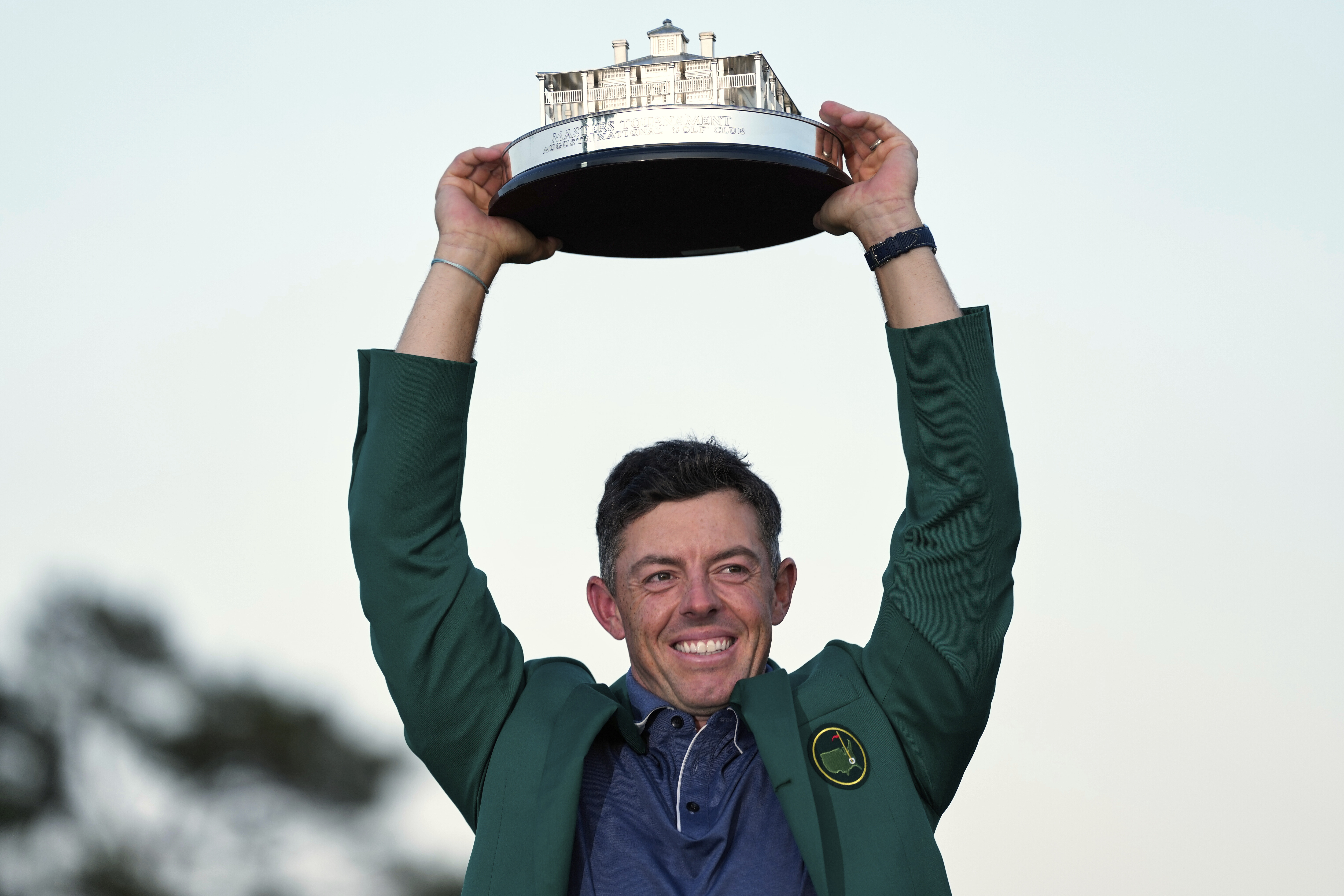 Rory McIlroy reacts.