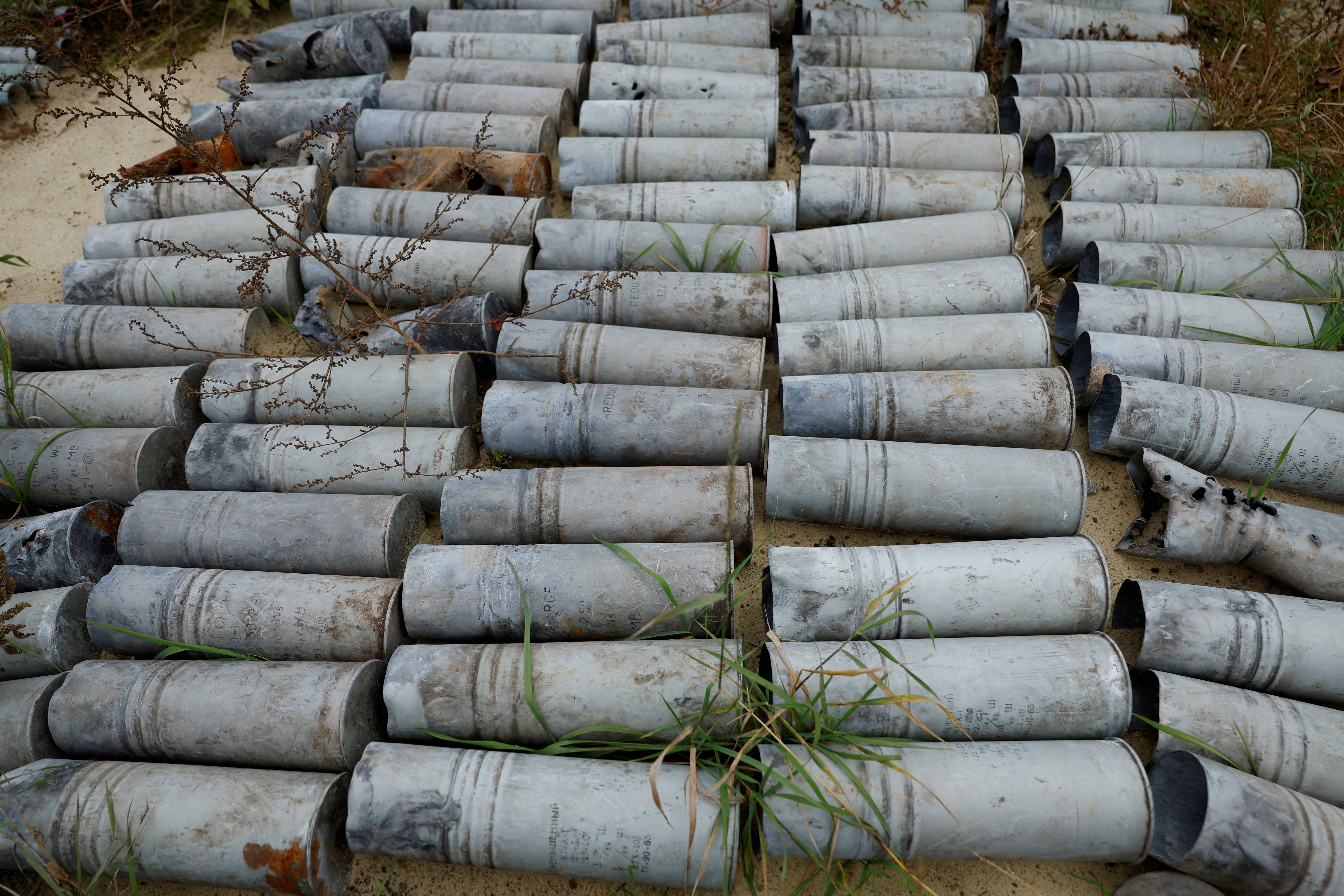 Artillery shells used by the Russian army