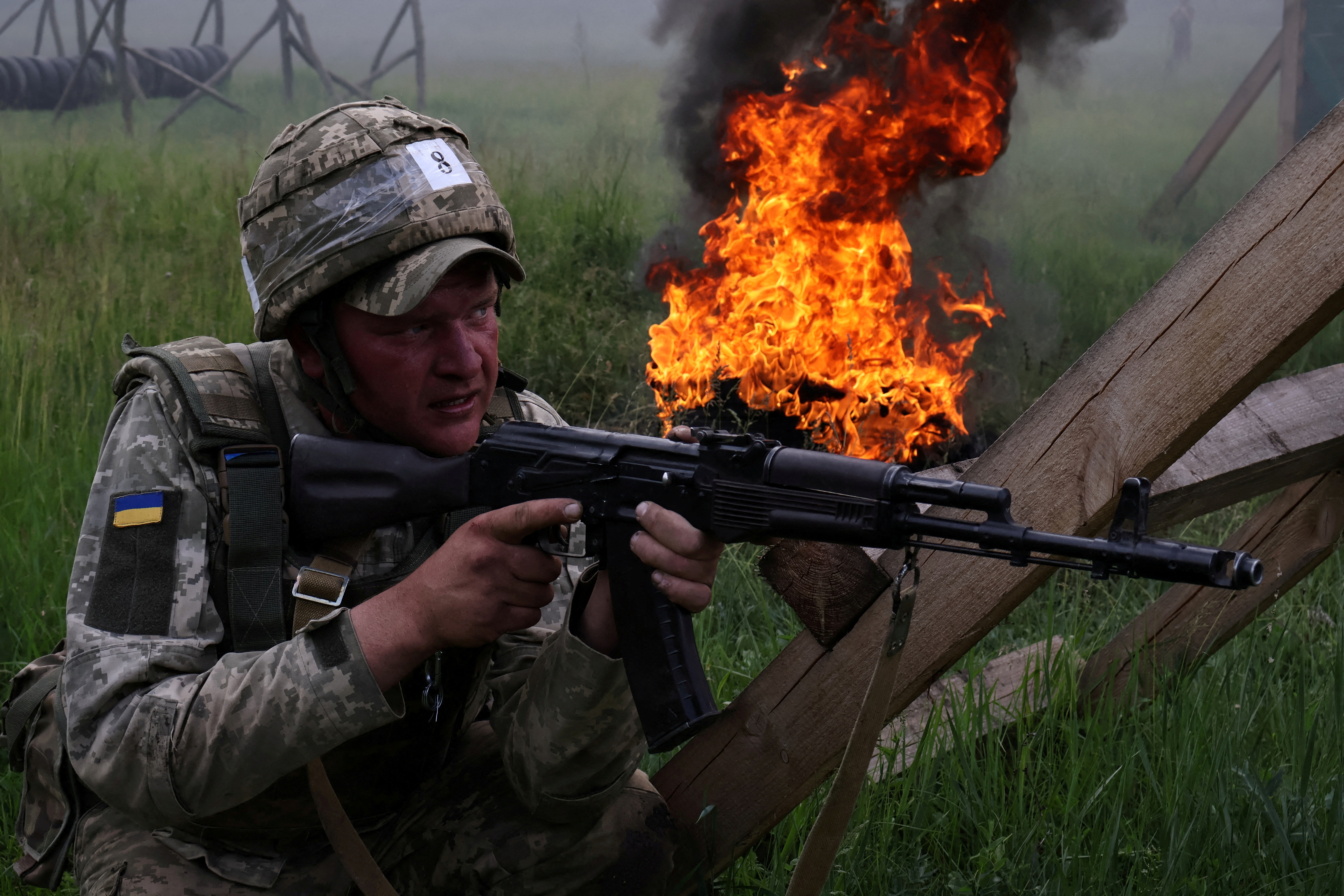 FILE PHOTO: A serviceman of the 65th Separate Mechanized Brigade of the Ukrainian Armed Forces attends a military drill as a recruit near a frontline, amid Russia's attack on Ukraine, in Zaporizhzhia region, Ukraine, May 26, 2025. Andriy Andriyenko/Press Service of the 65th Separate Mechanized Brigade of the Ukrainian Armed Forces/Handout via REUTERS THIS IMAGE HAS BEEN SUPPLIED BY A THIRD PARTY/File Photo