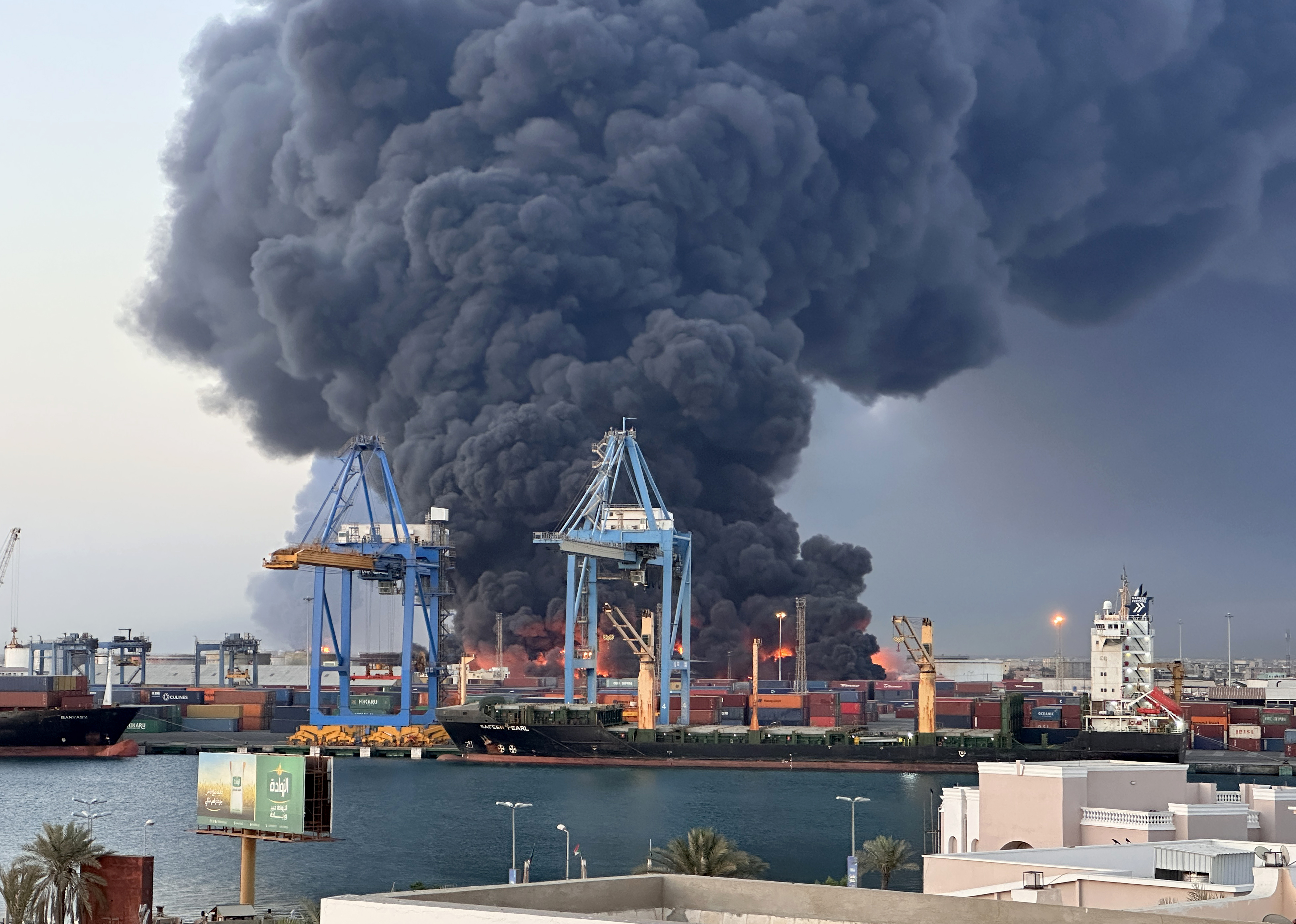 Explosion at South Port in Port Sudan