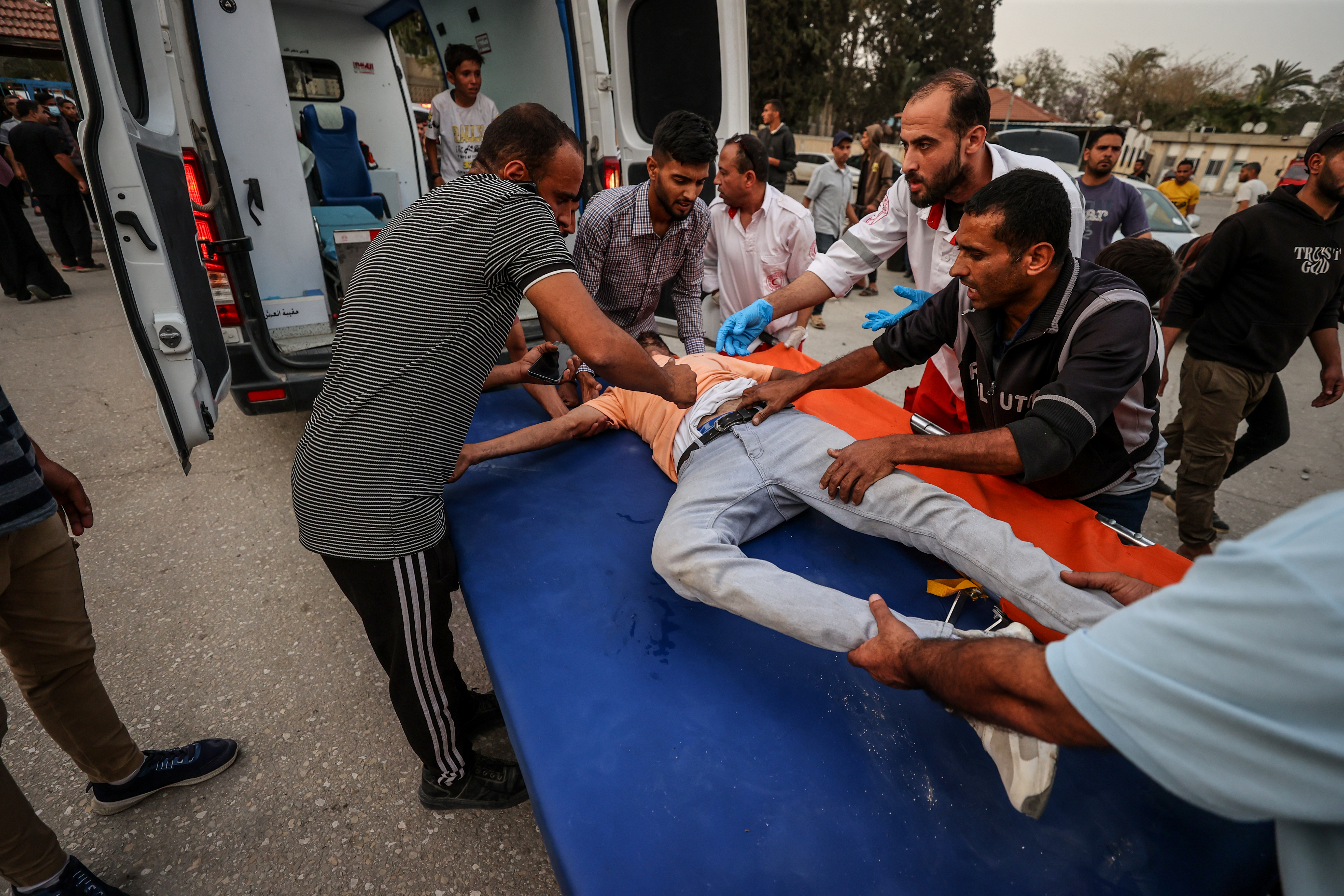 Israeli army attack on the European Hospital in Khan Yunis