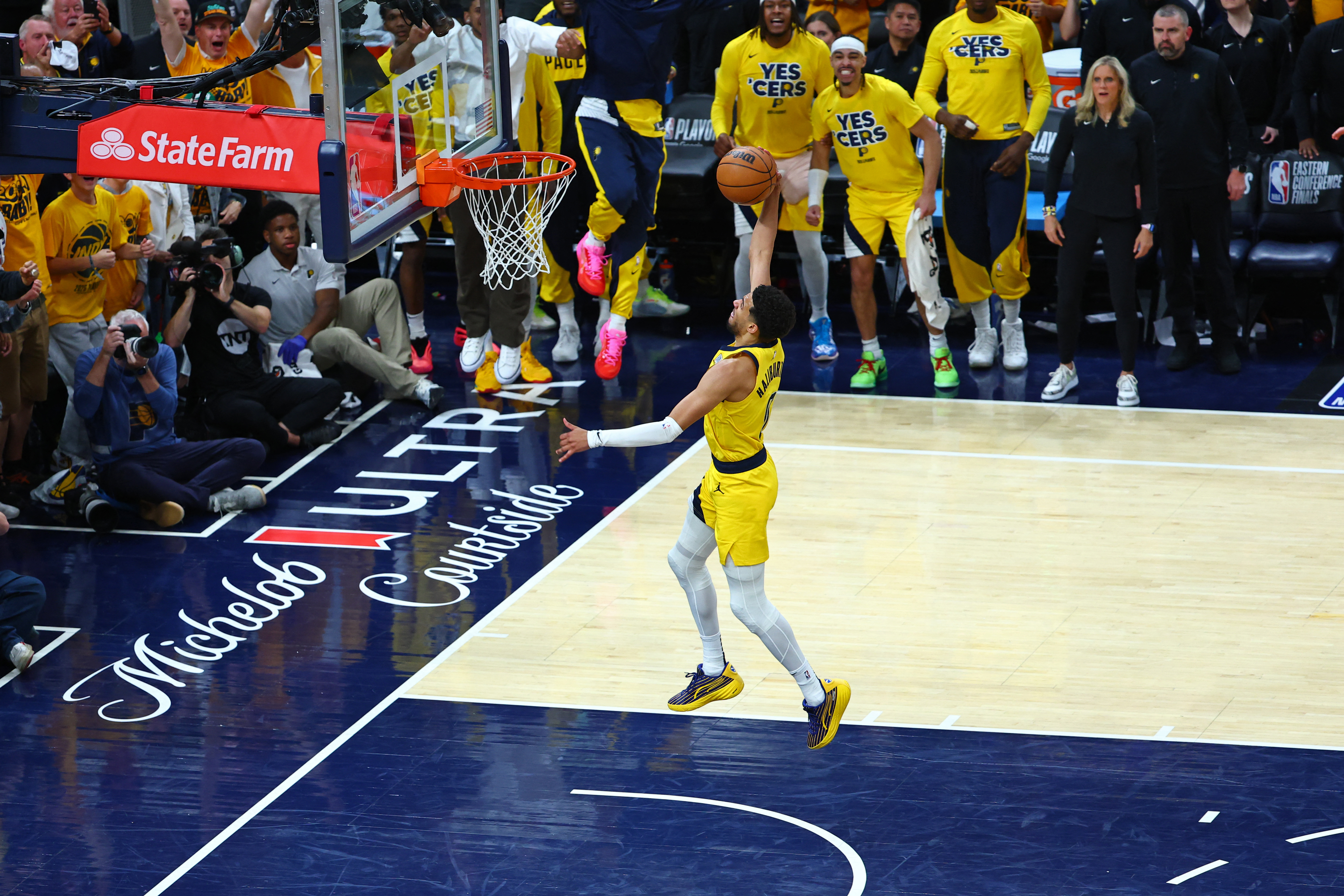 Tyrese Haliburton in action.