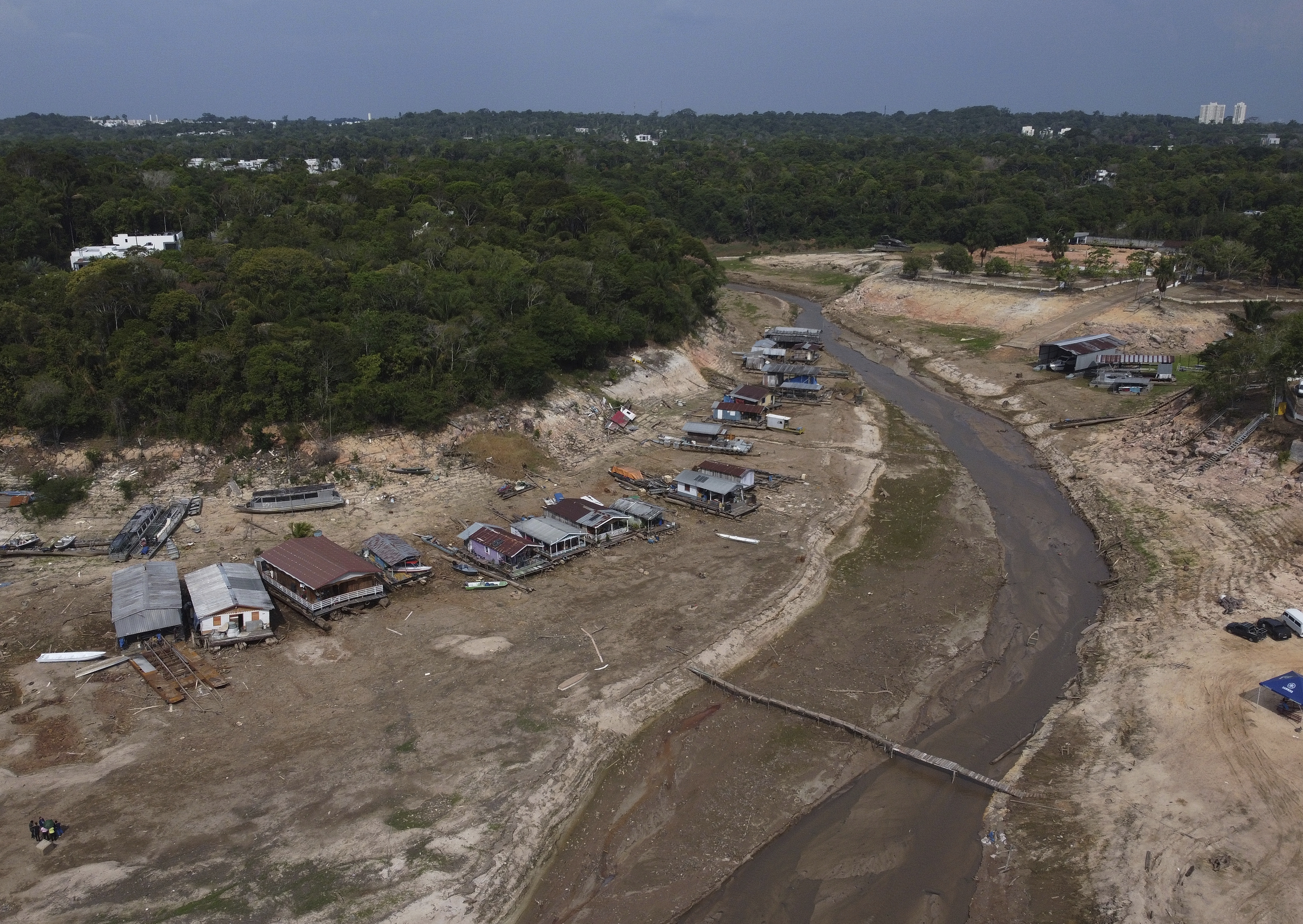 The Taruma Acu River is visible amid a severe drought in Manaus, state of Amazonas, Brazil, Wednesday, September 25, 2024 [File: Edmar Barros/AP Photo]