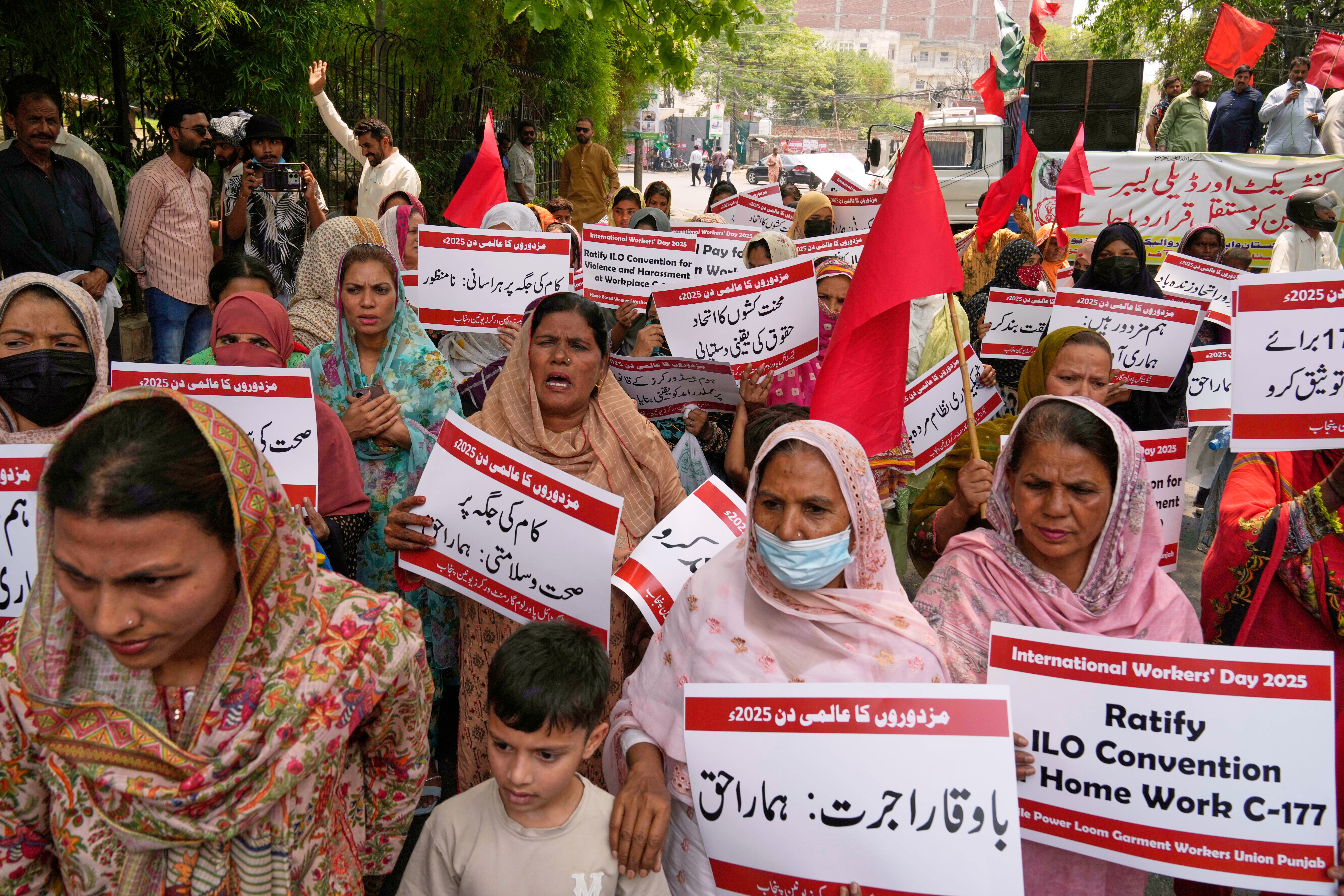 Workers observe May Day with marches and demonstrations