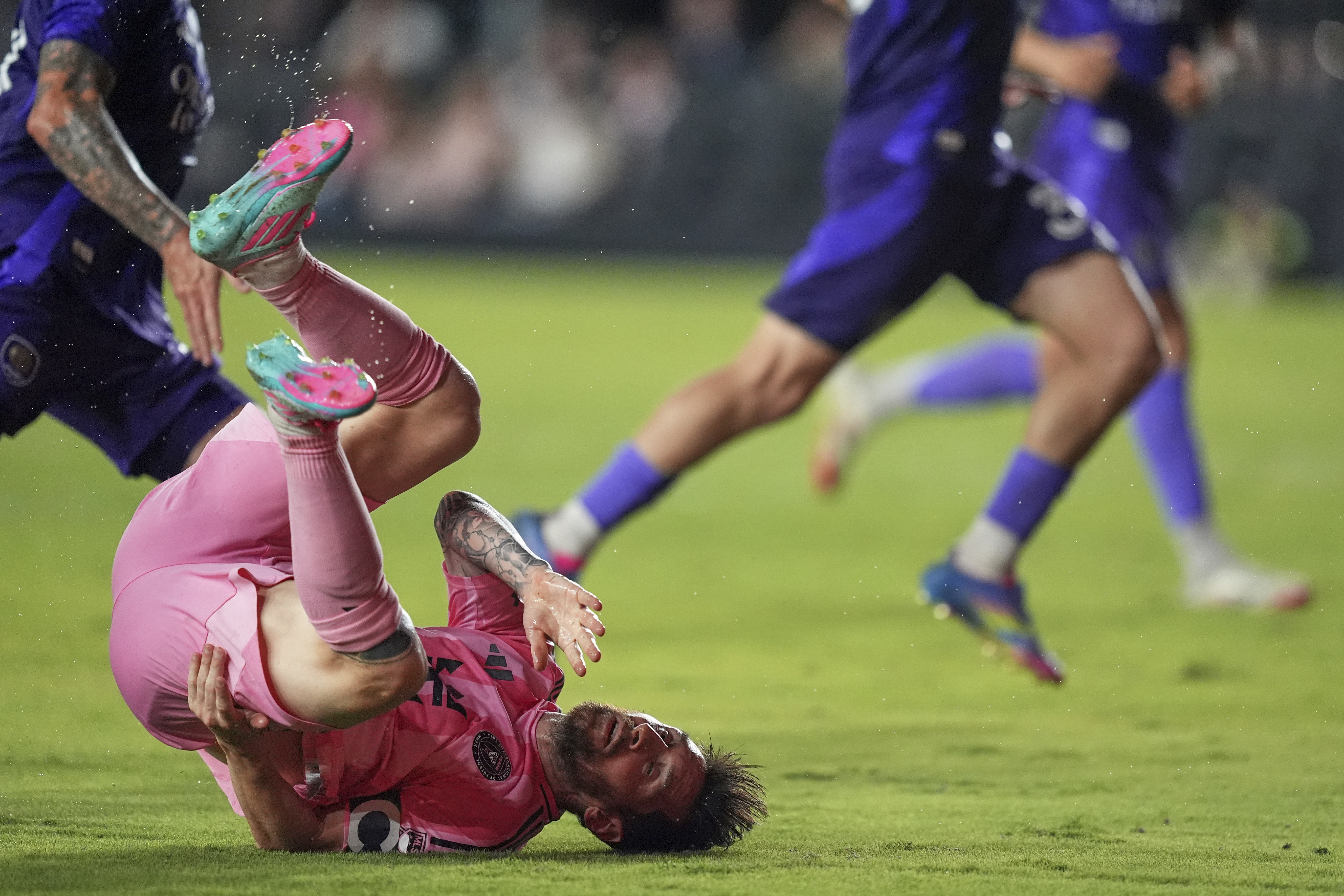 Lionel Messi in action.