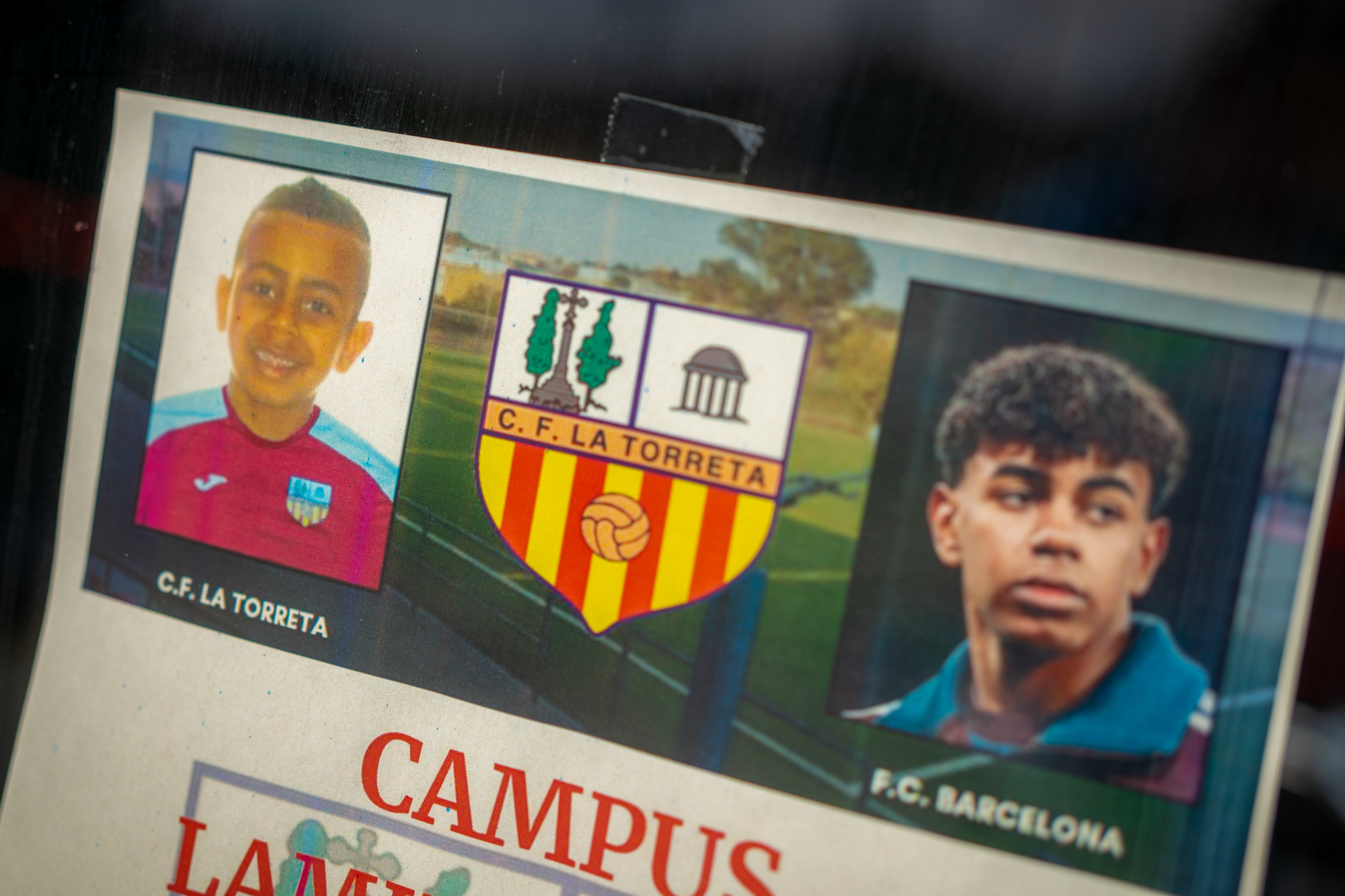 Shot of Lamine Yamal's football campus pass.