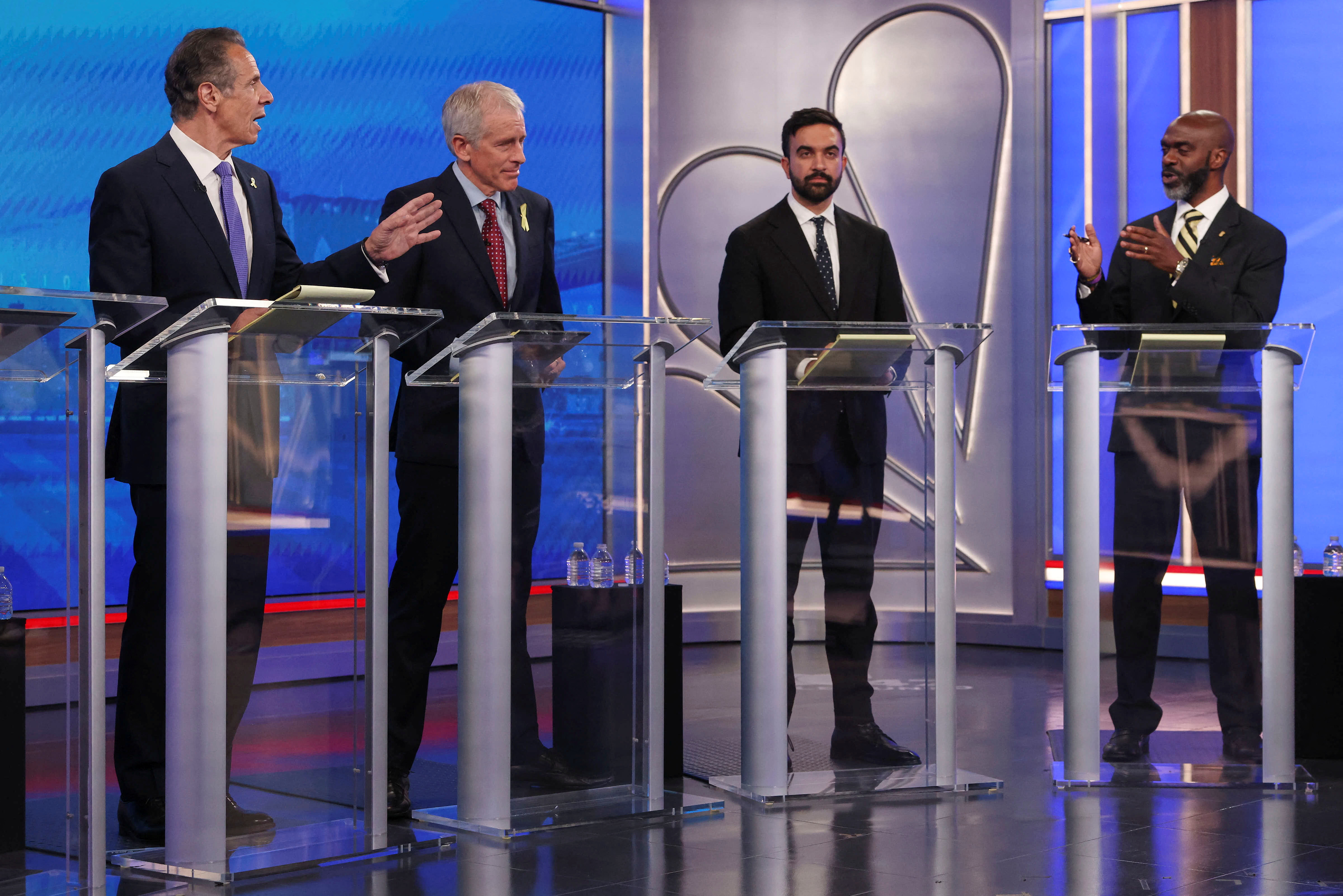 Candidates on debate stage