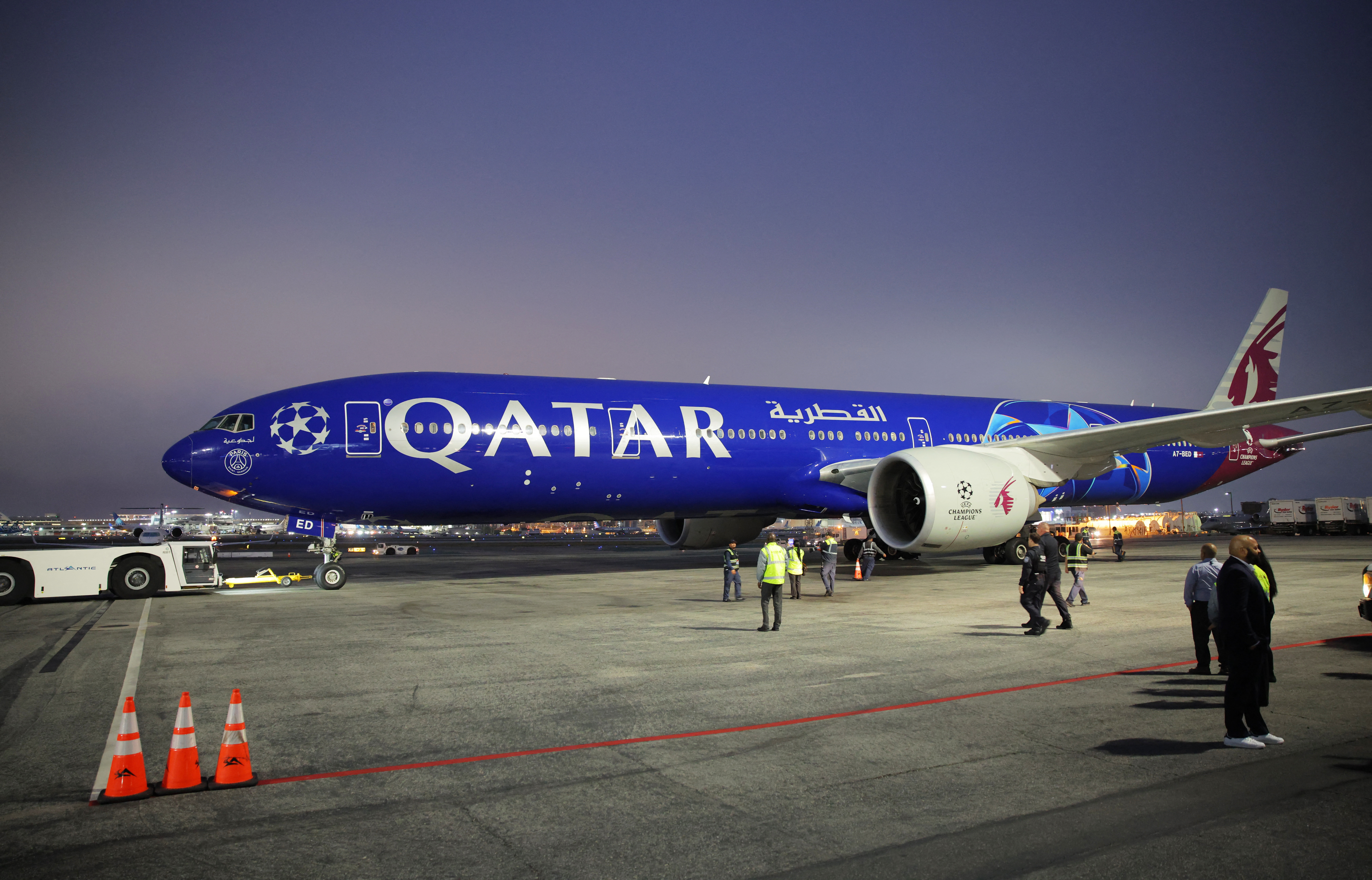 Paris St Germain arrive in Los Angeles ahead of Club World Cup - Los Angeles, California, U.S. - June 10, 2025 Paris St Germain players arrive in Los Angeles ahead of the Club World Cup