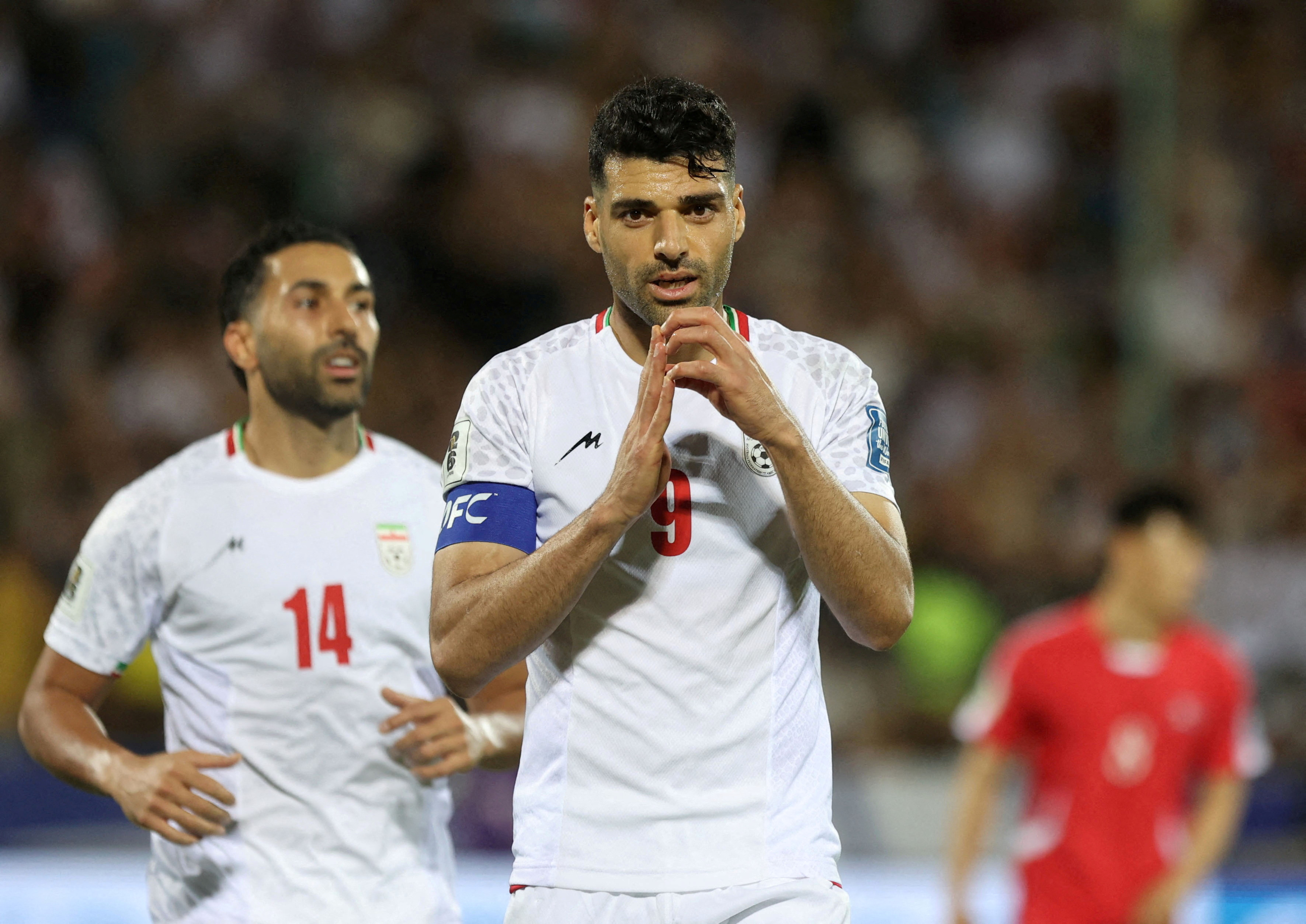 FILE PHOTO: Soccer Football - World Cup - Asian Qualifiers - Group A - Iran v North Korea - Azadi Stadium, Tehran, Iran - June 10, 2025 Iran's Mehdi Taremi celebrates scoring their second goal Majid Asgaripour/WANA (West Asia News Agency) via REUTERS ATTENTION EDITORS - THIS IMAGE HAS BEEN SUPPLIED BY A THIRD PARTY./File Photo