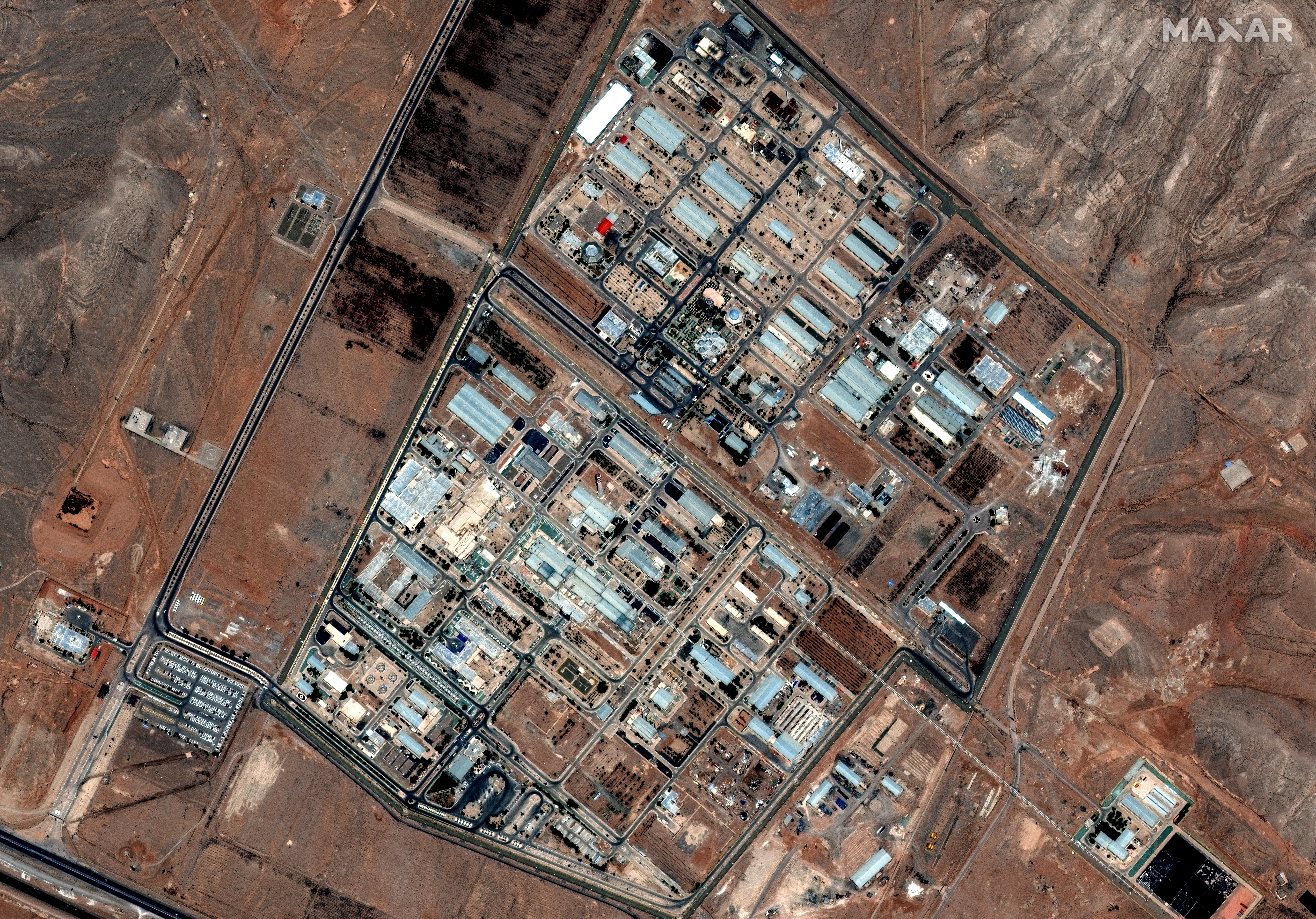 A satellite image shows the Isfahan enrichment facility in Iran in this handout image dated June 3, 2025. Maxar Technologies/Handout via REUTERS THIS IMAGE HAS BEEN SUPPLIED BY A THIRD PARTY MANDATORY CREDIT NO RESALES. NO ARCHIVES MUST NOT OBSCURE LOGO