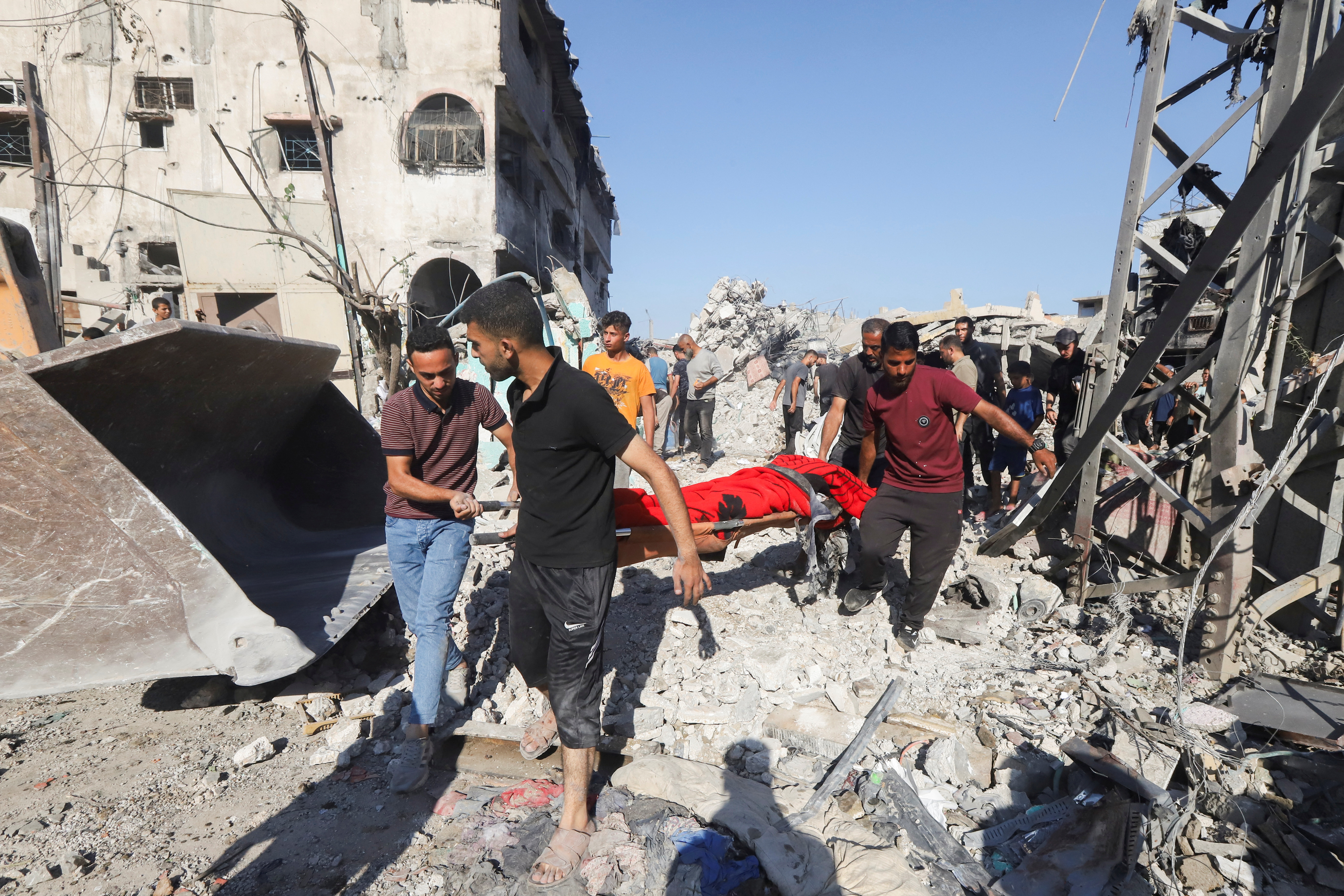 Aftermath of an overnight Israeli strike, in Gaza City