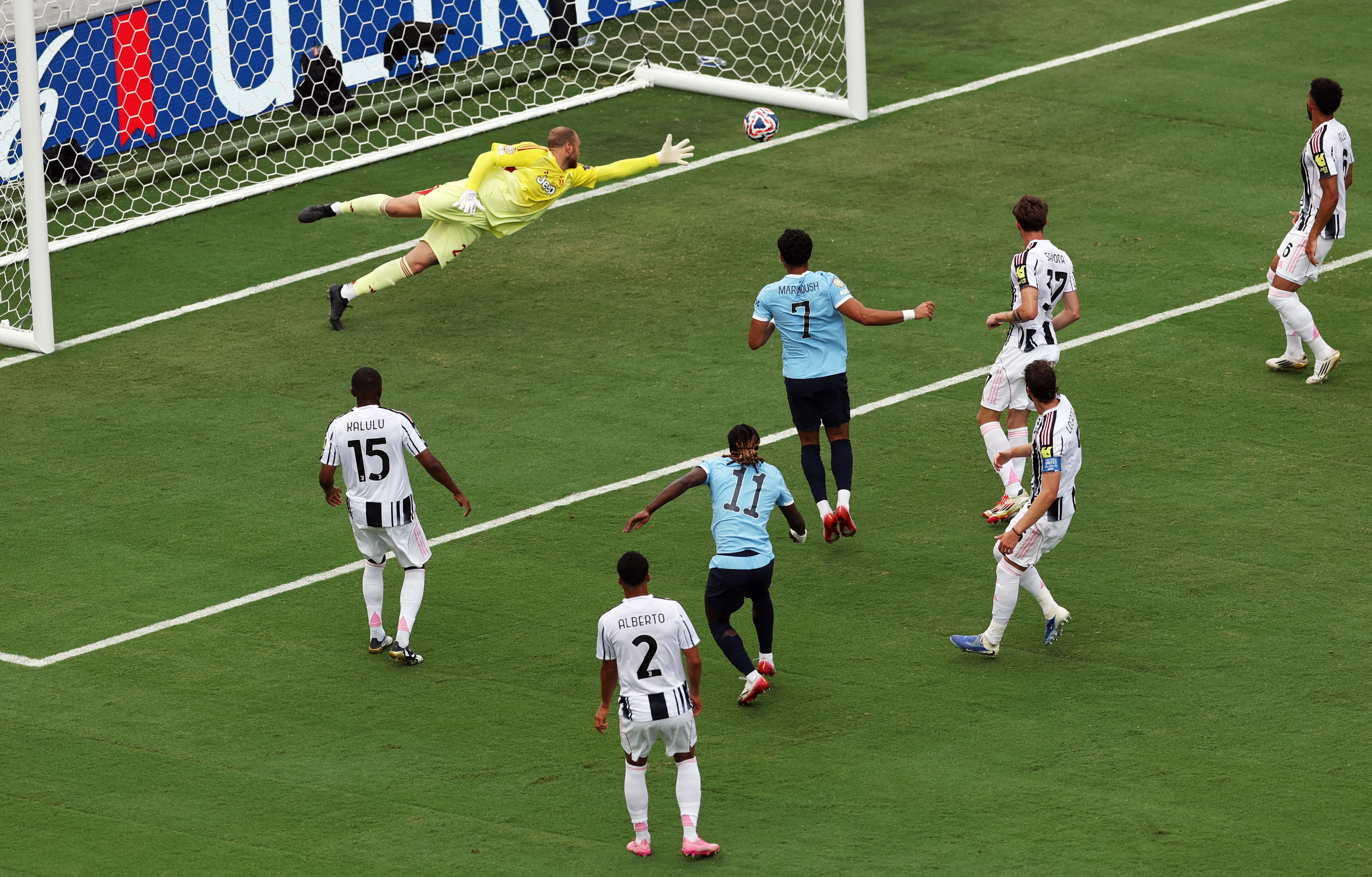  FIFA Club World Cup - Group G - Juventus v Manchester City - Camping World Stadium, Orlando, Florida, U.S. - June 26, 2025 Manchester City's Jeremy Doku scores their first goal 