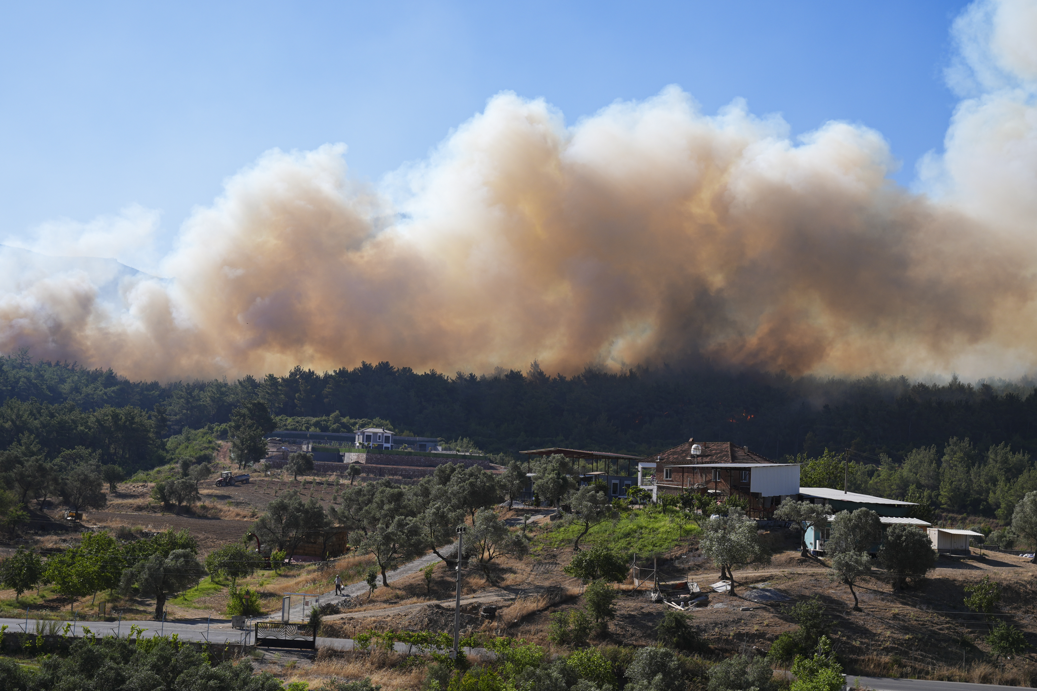 Firefighters in Turkey are battling wildfires for a second day