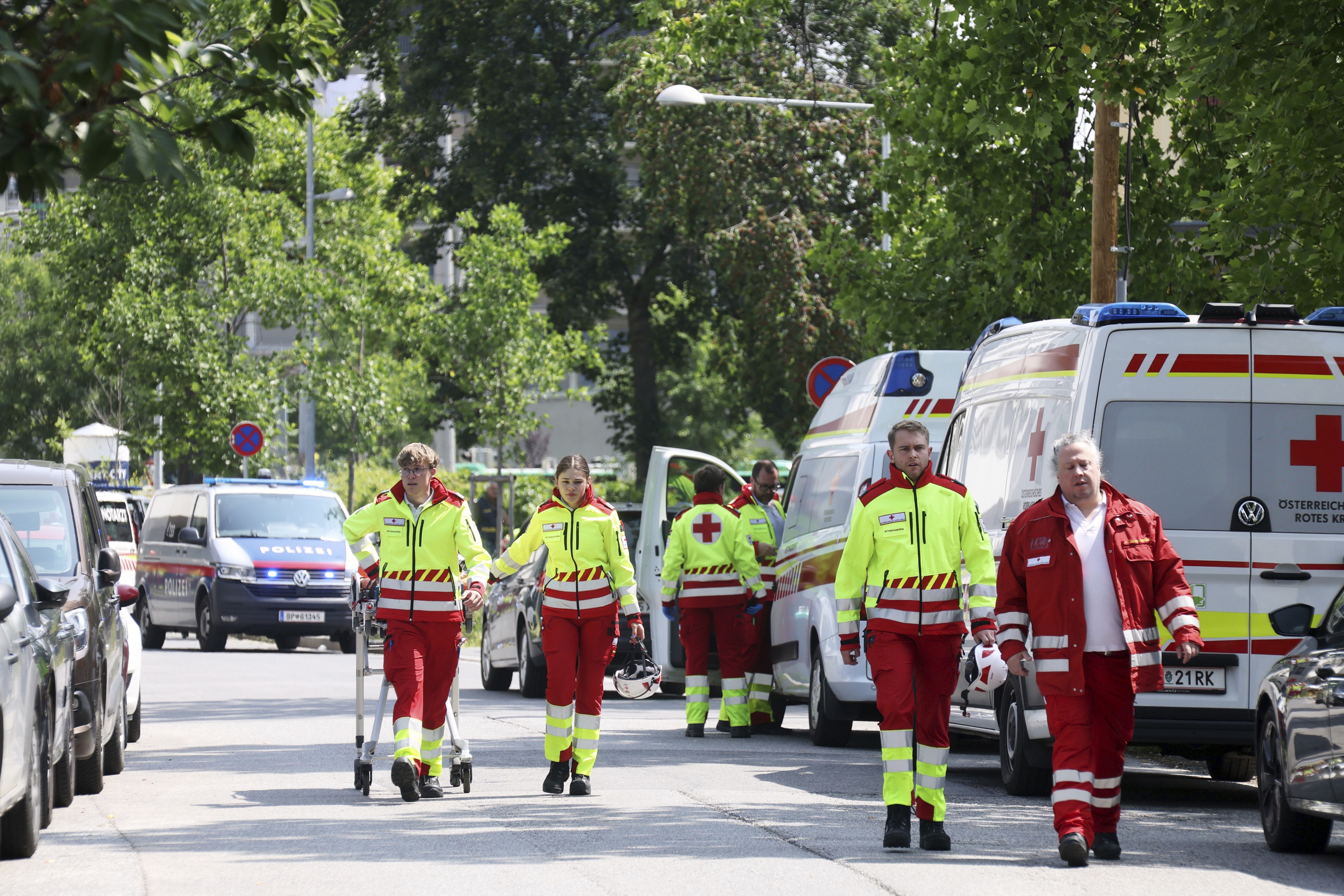 Photos from the school shooting in Austria