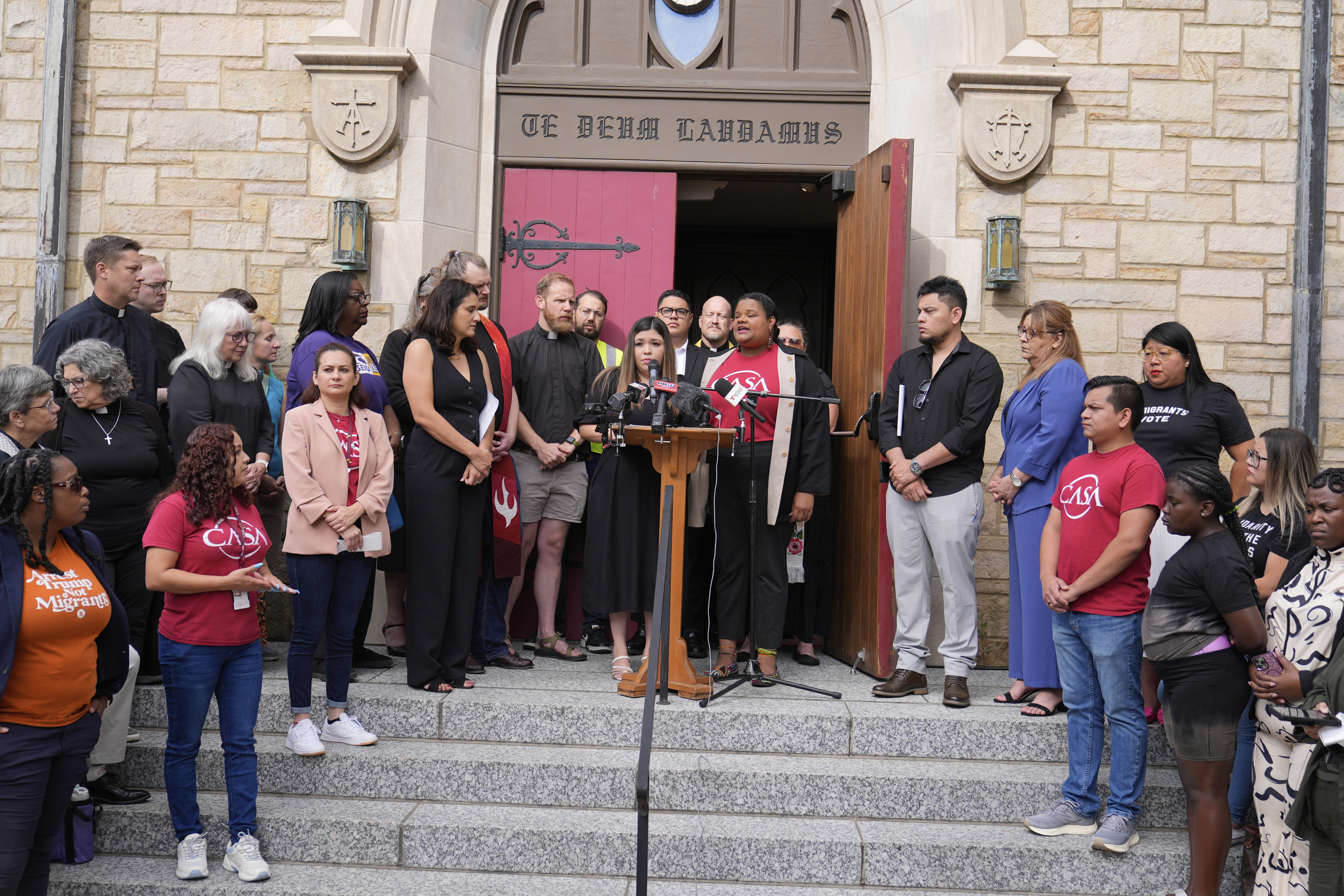 Jennifer Vasquez Sura, wife of Kilmar Abrego Garcia, speaks during a news conference on Friday, June 13, 2025 in Nashville, Tenn