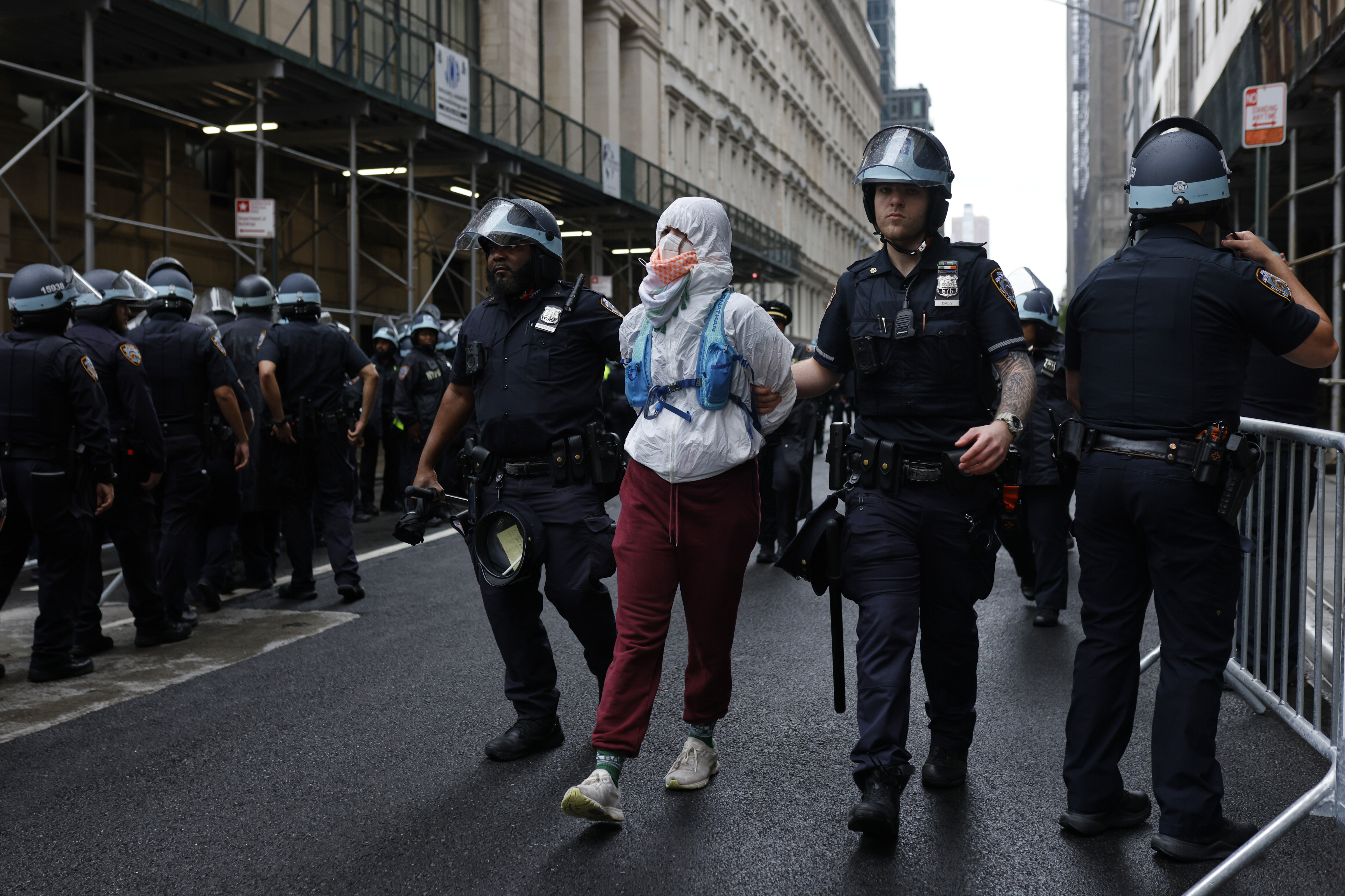 Anti-Trump demonstrators crowd streets across the US
