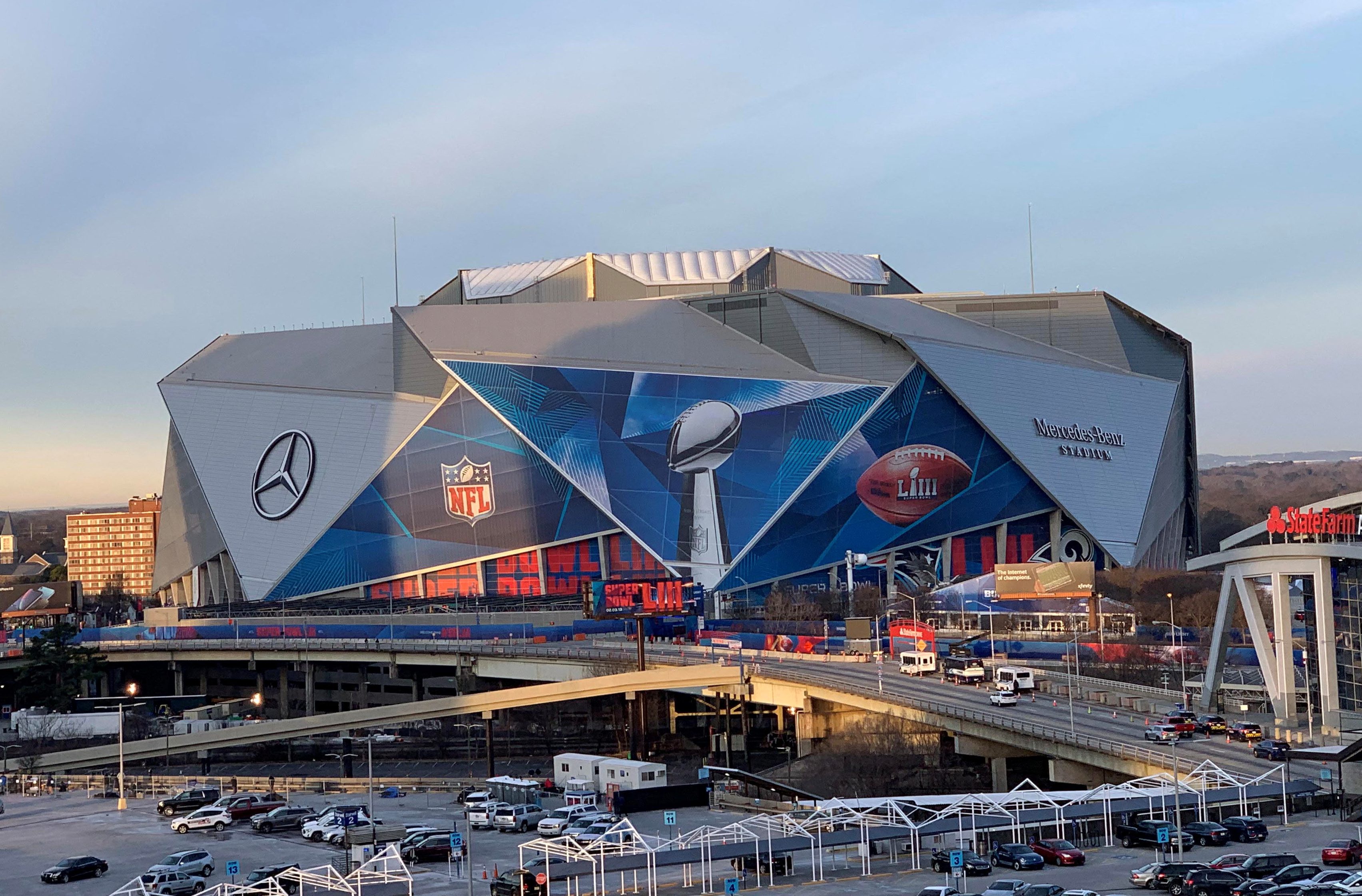 Mercedes-Benz stadium in Atlanta.
