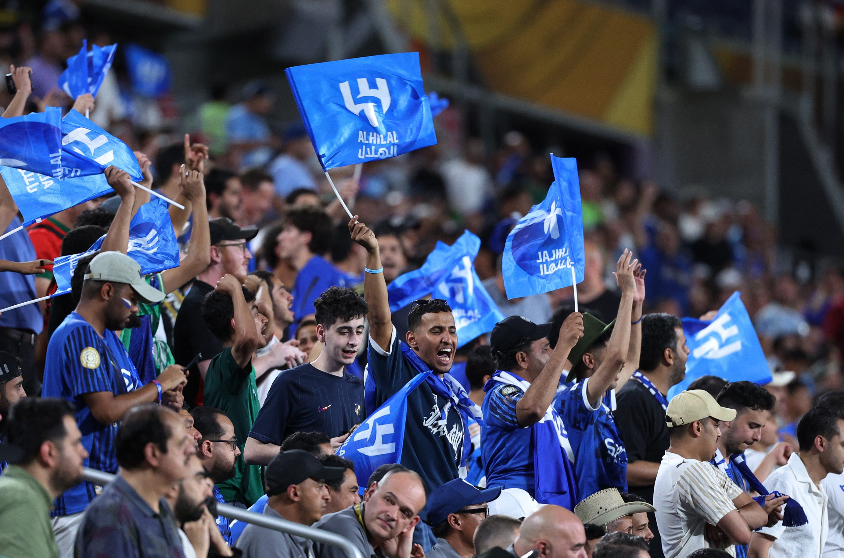 Al Hilal react at stadium.