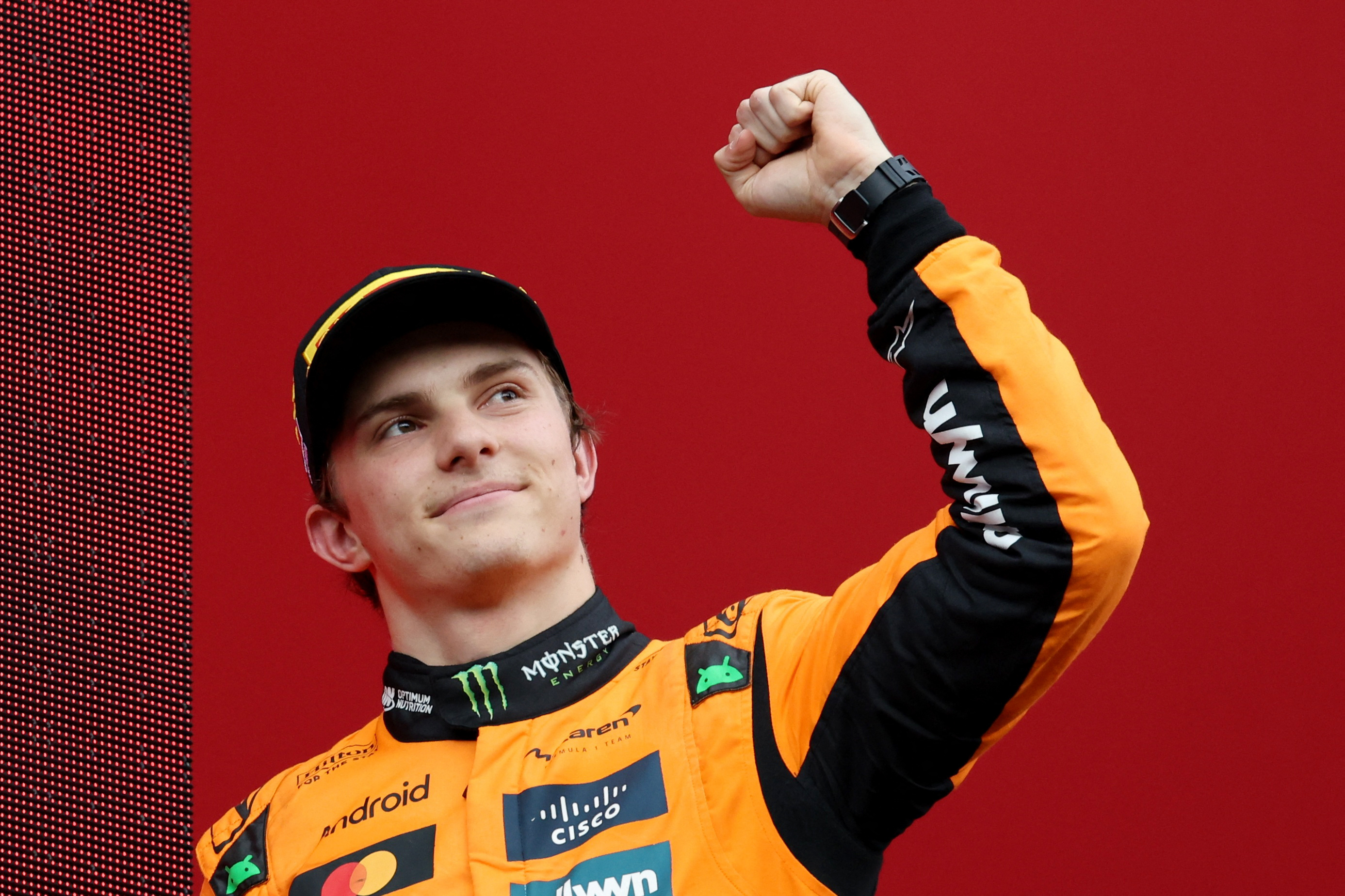 Oscar Piastri reacts.