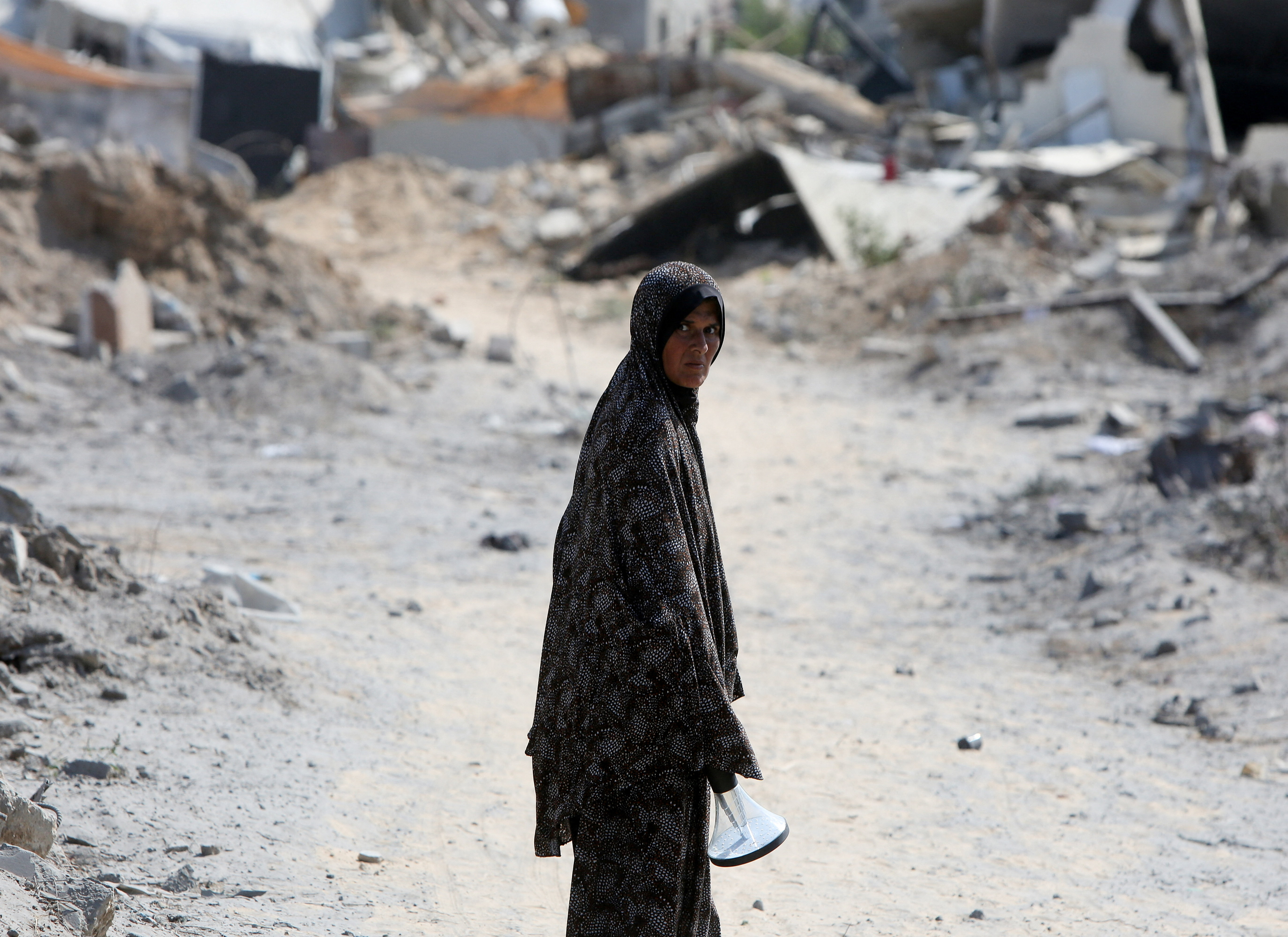 Woman standing in hijab