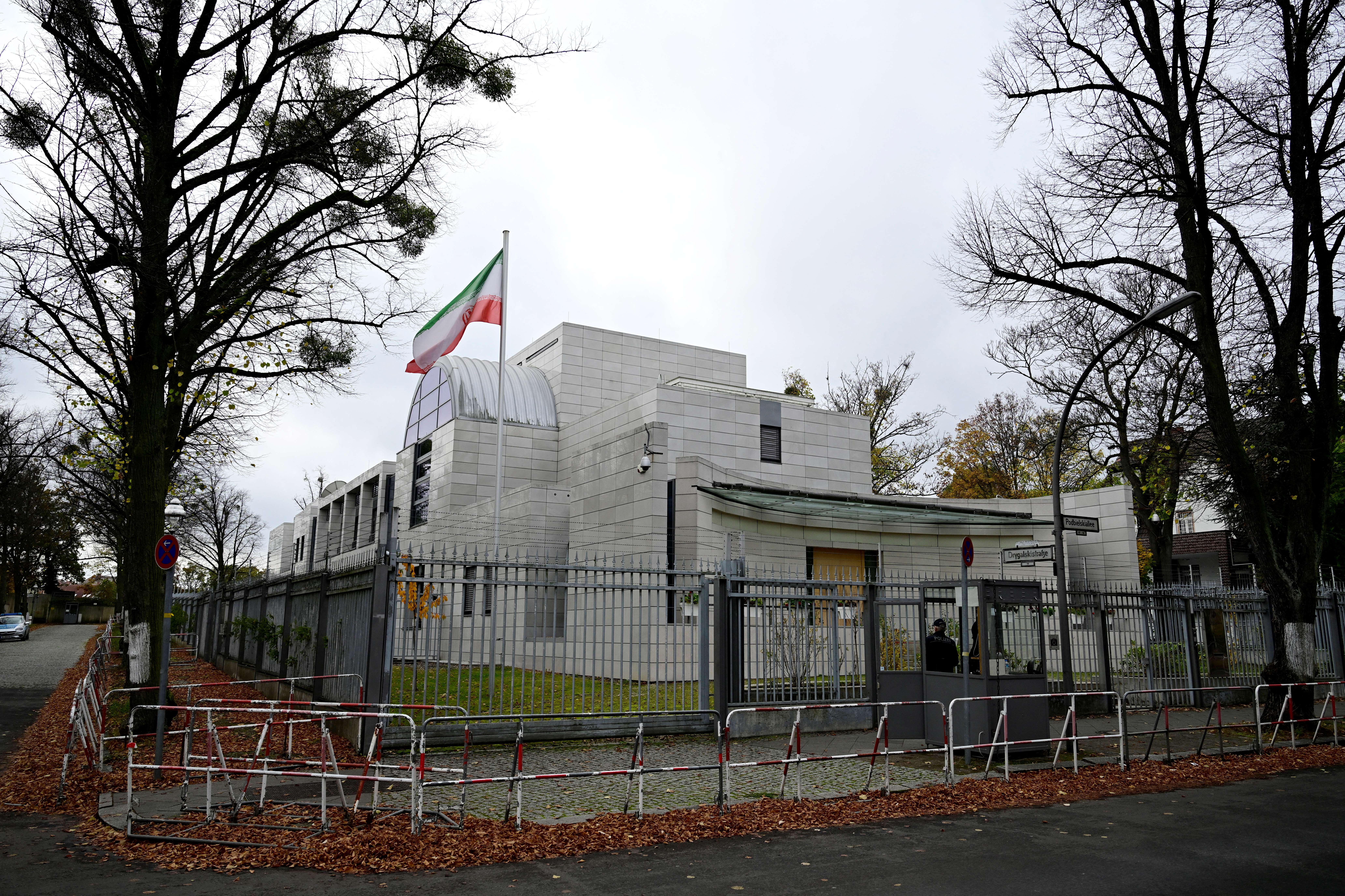 A view of the Iranian embassy in Berlin.