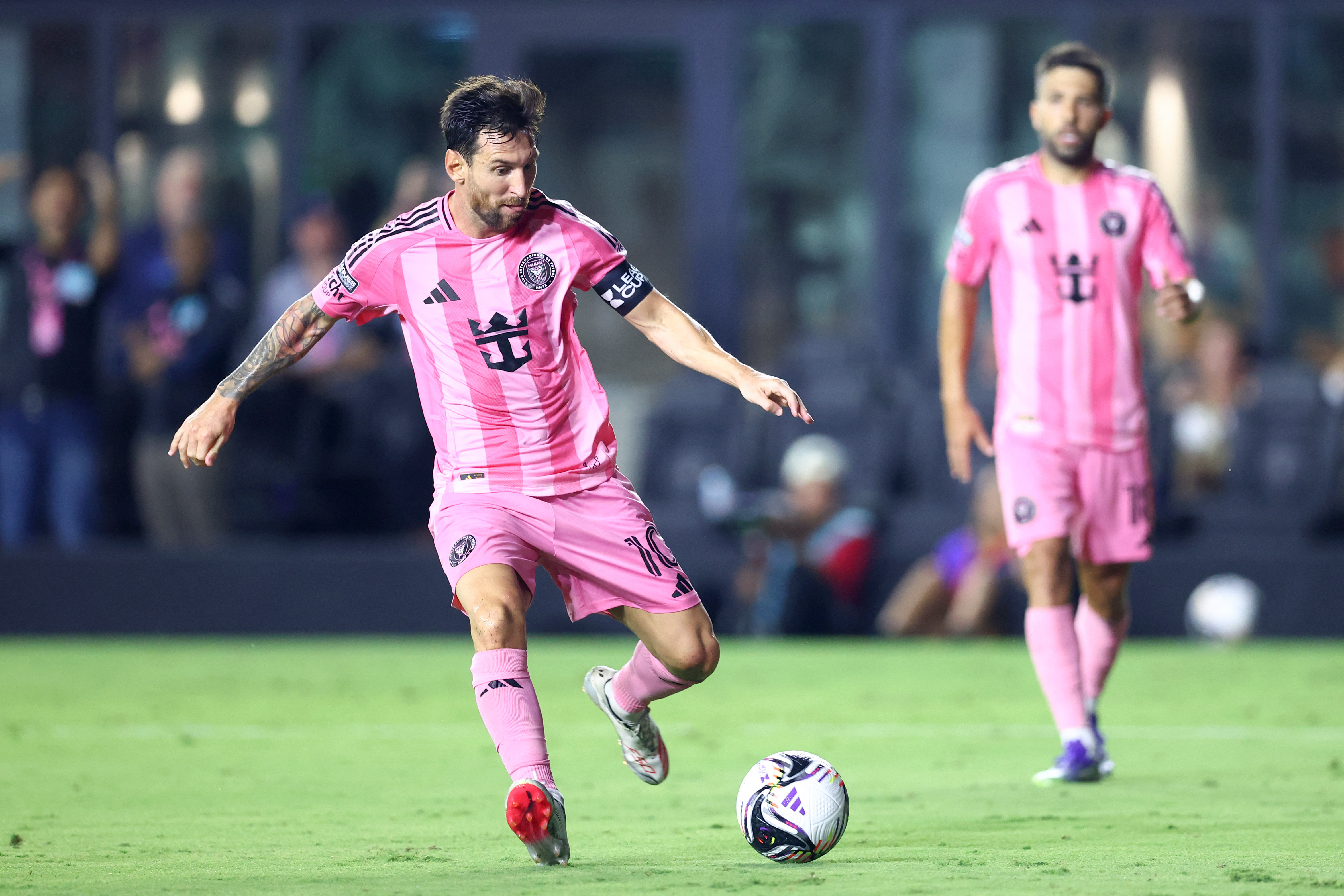 Lionel Messi in action.