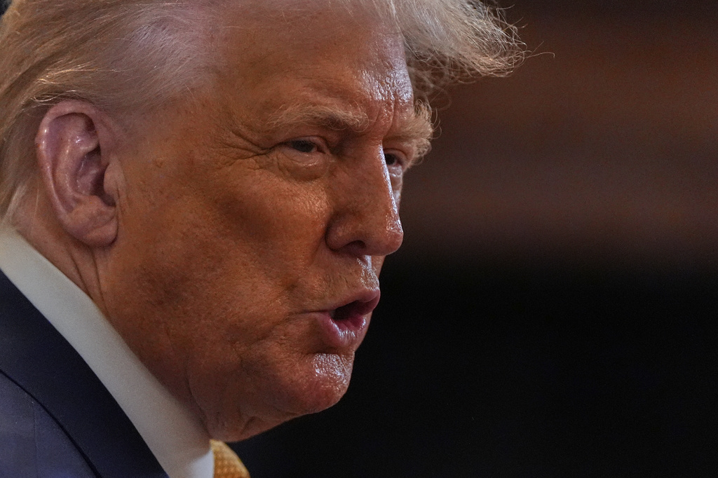 Donald Trump speaks at an event