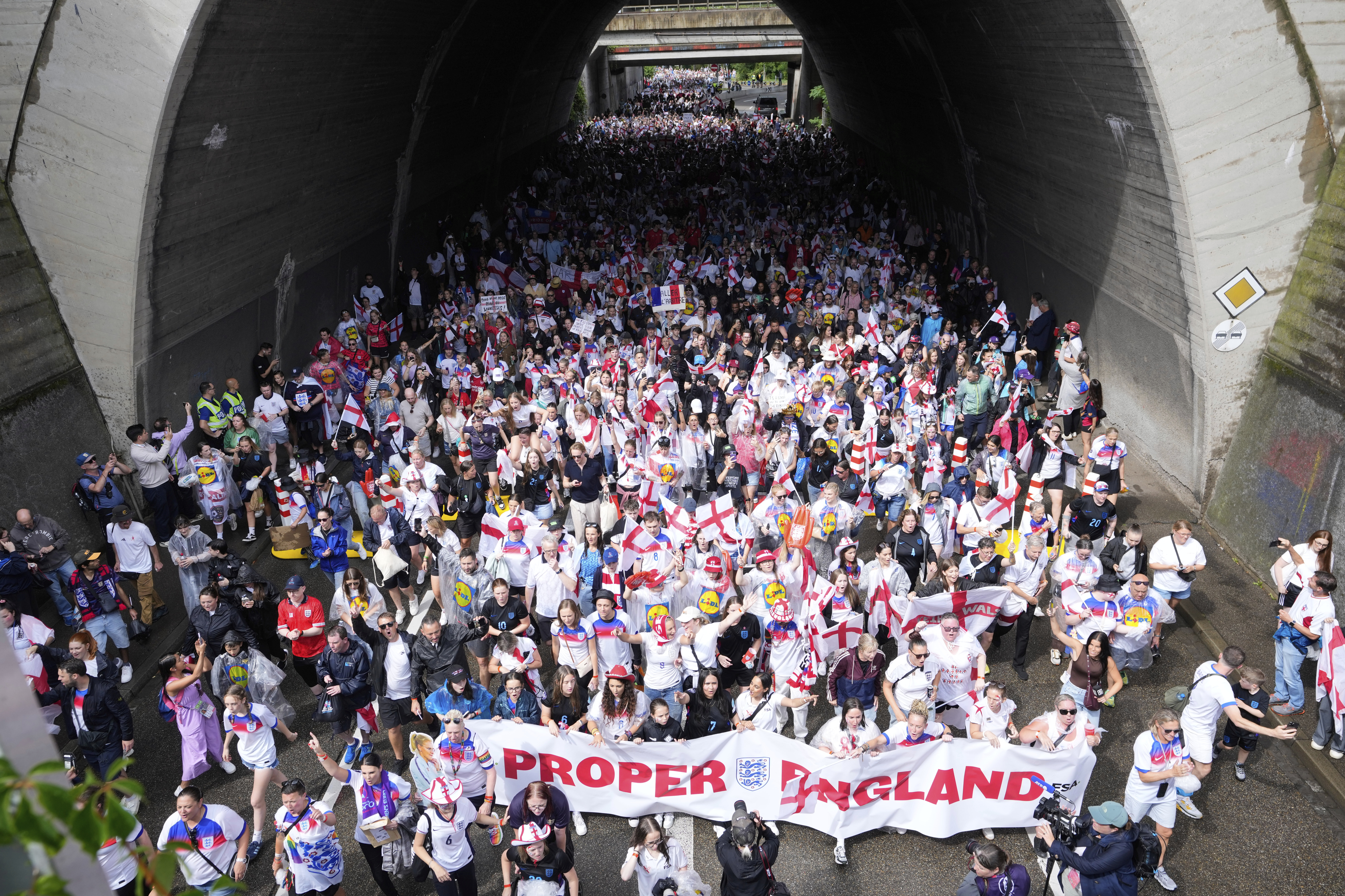 England fans outside the stadium