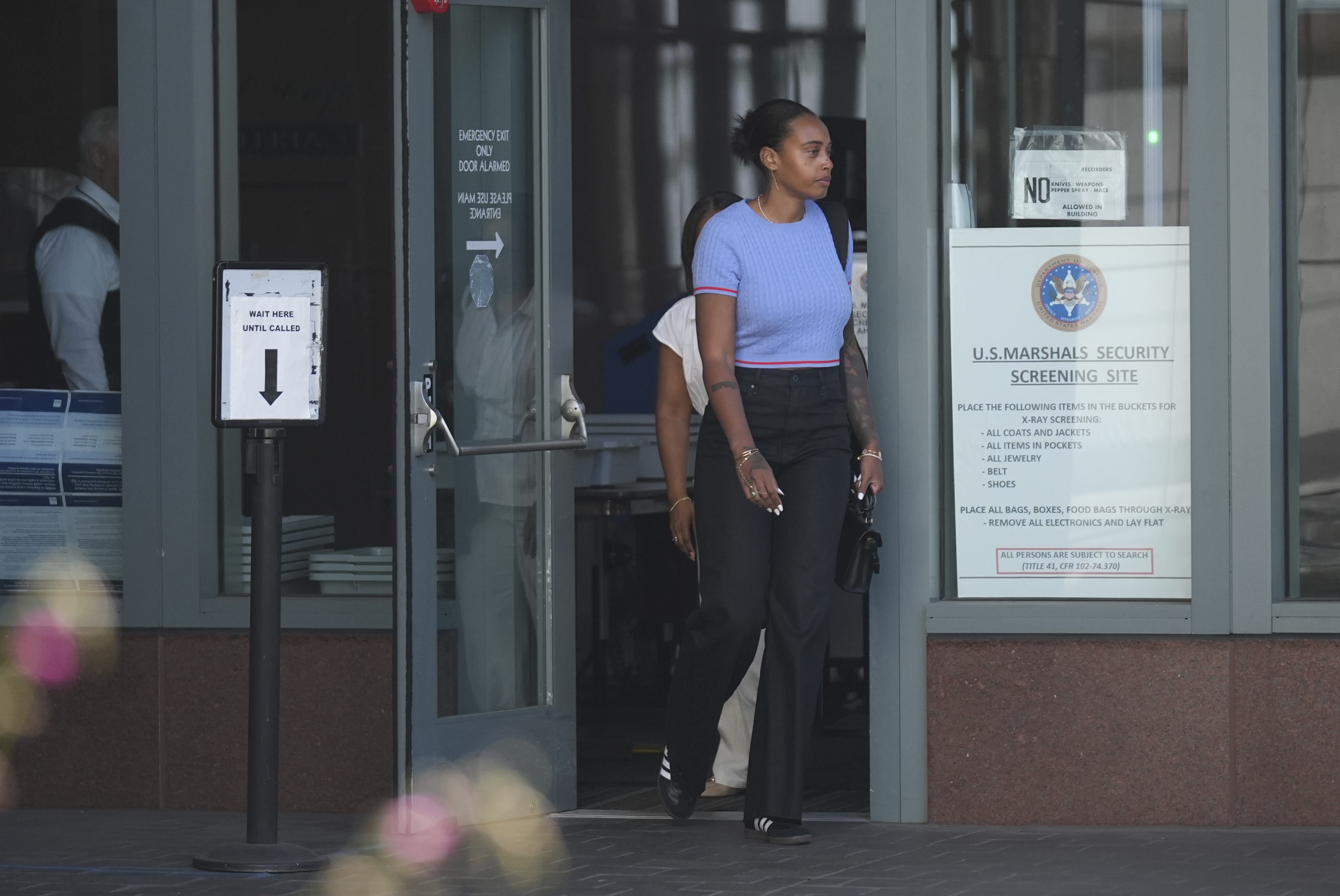 Melany Monaco leaves court.