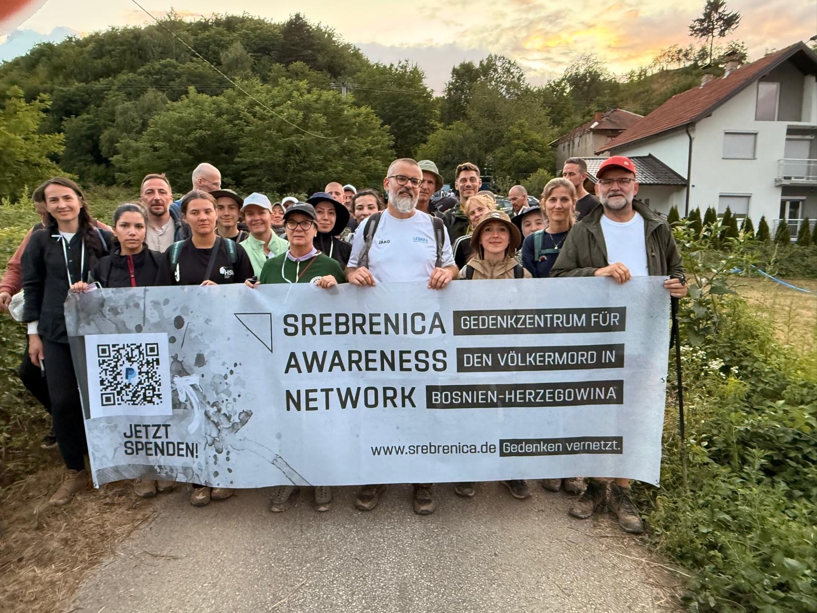 Dizdarevic and his group of some 40 people during the march