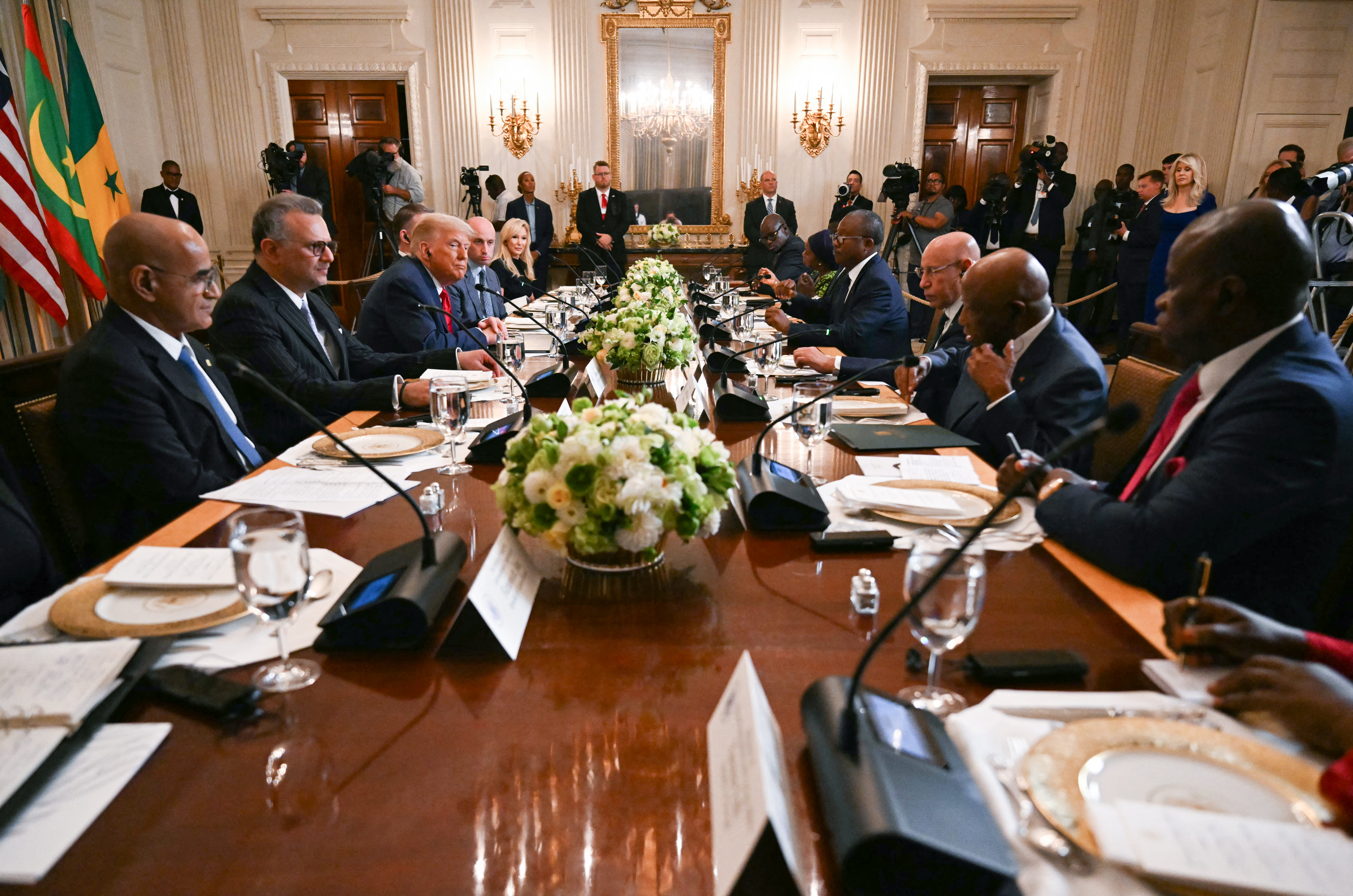 US President Donald Trump meets African leaders at the White House