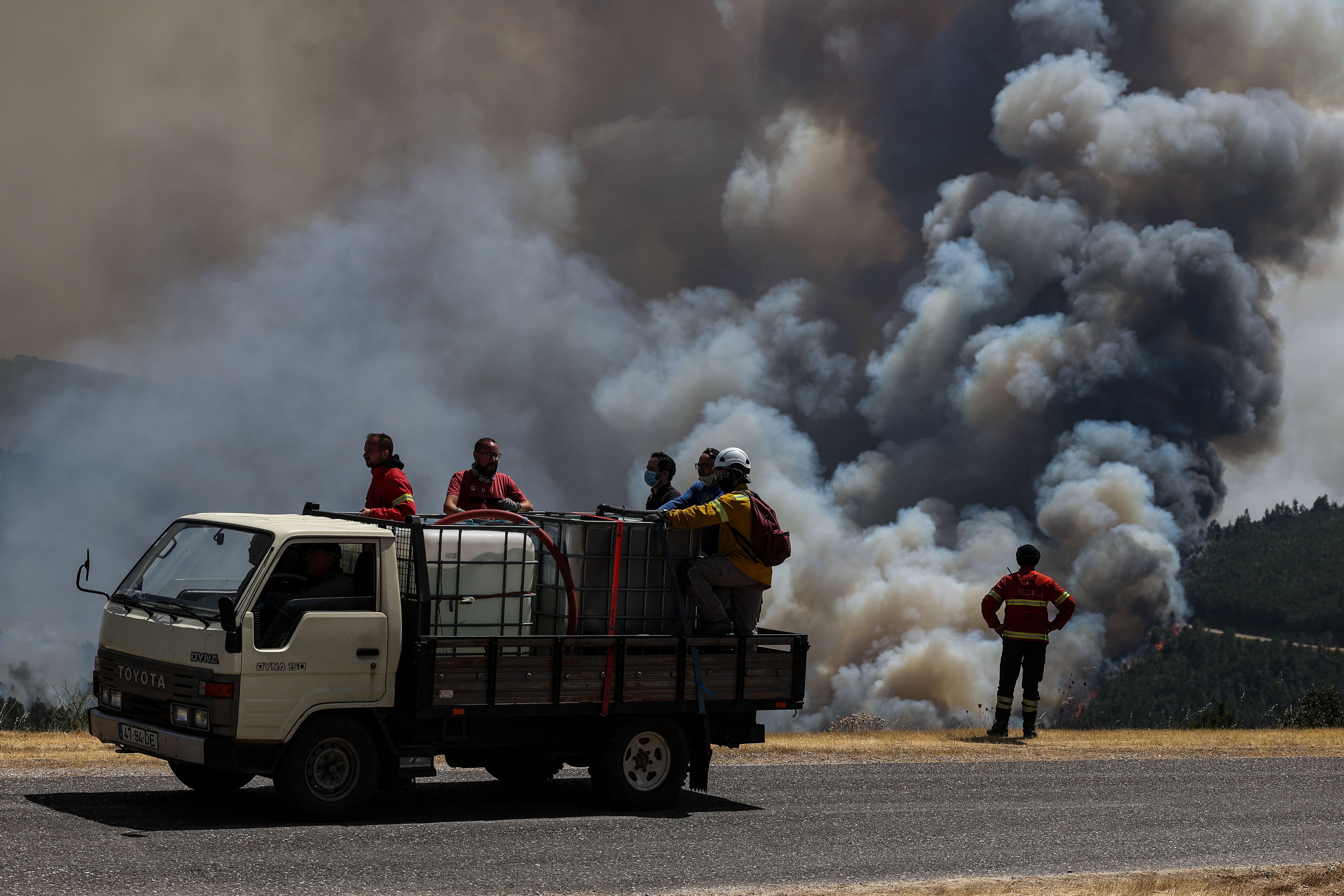 Wildfires rage across Spain and Portugal as record area of land burnt