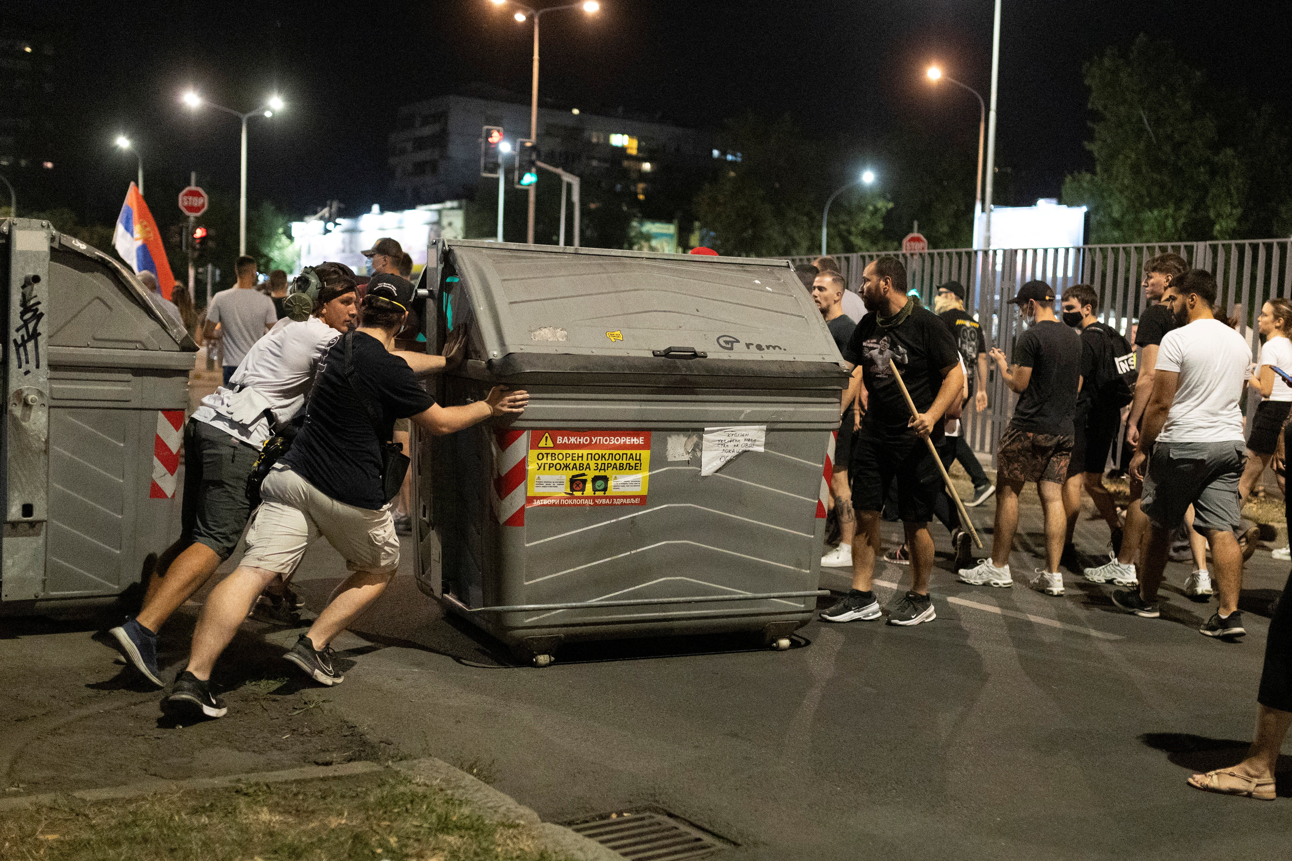 Clashes erupt in several Serbian cities in fifth night of unrest