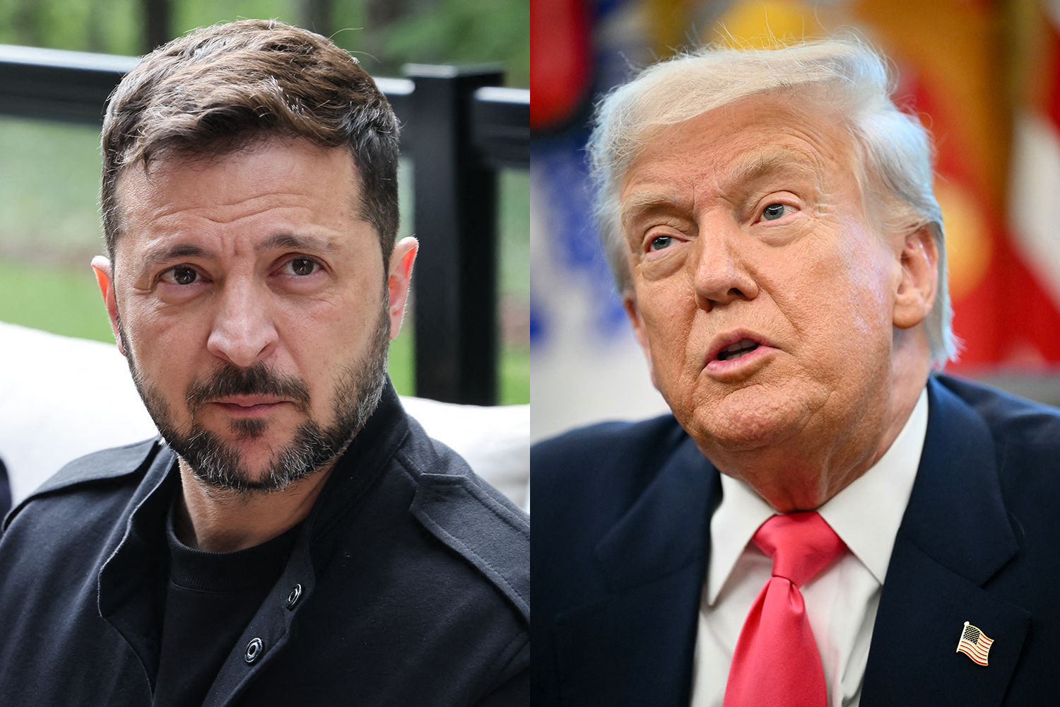 Ukrainian President Volodymyr Zelenskyy and US President Donald Trump