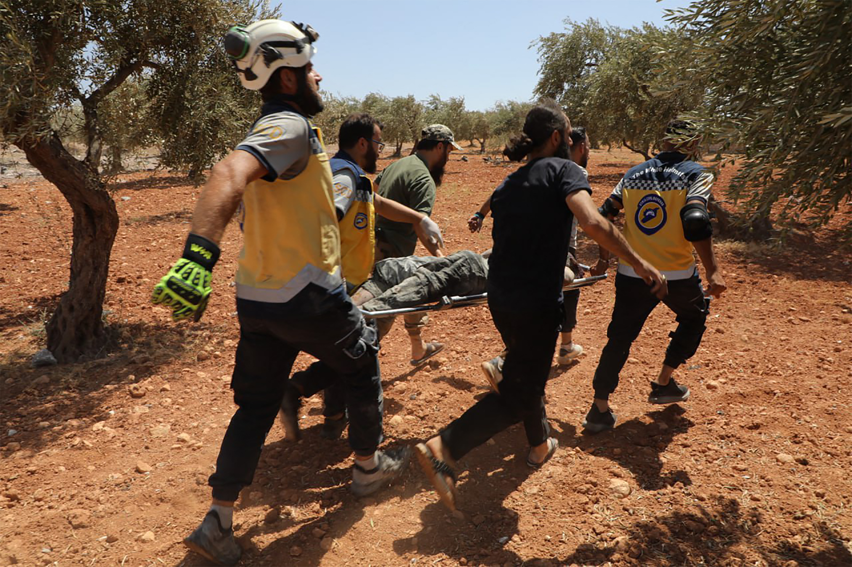 Aftermath of a a blast that rocked Idlib, Syria