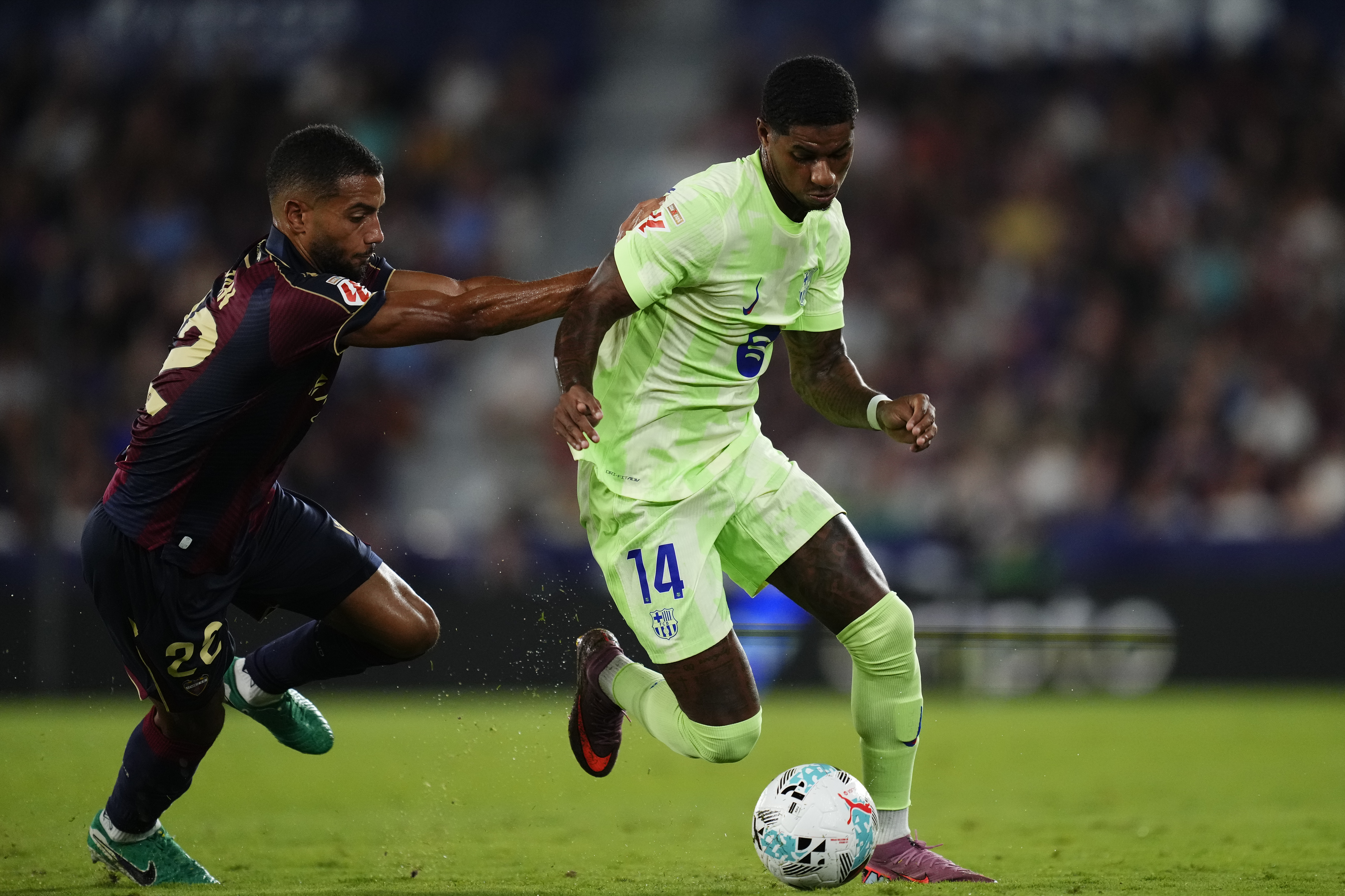 Marcus Rashford and Jeremy Toljan in action.