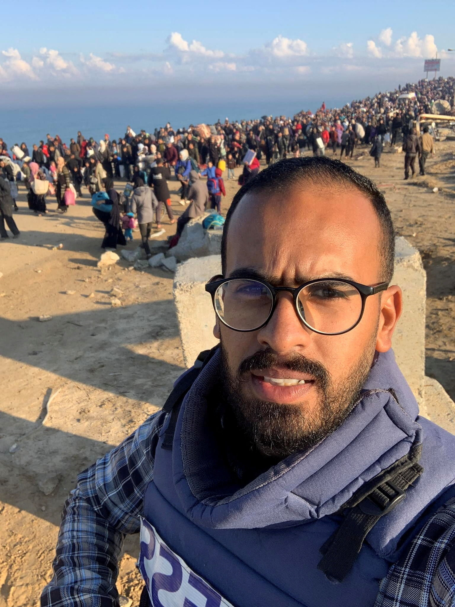 Palestinian journalist Ahmed Abu Aziz, who was killed in Israeli strikes on Nasser hospital in the south of the Gaza Strip on August 25, 2025, poses for a selfie photo, in this undated social media picture obtained by Reuters on August 25, 2025. Ahmed Abu Aziz via Facebook via REUTERS THIS IMAGE HAS BEEN SUPPLIED BY A THIRD PARTY. NO RESALES. NO ARCHIVES. MANDATORY CREDIT. Verification line - Reuters was able to verify Ahmed Abu Aziz's identity by comparing an aftermath video showing people mourning over his dead body, published by Quds Feed Network, the media where he was reported be working for.