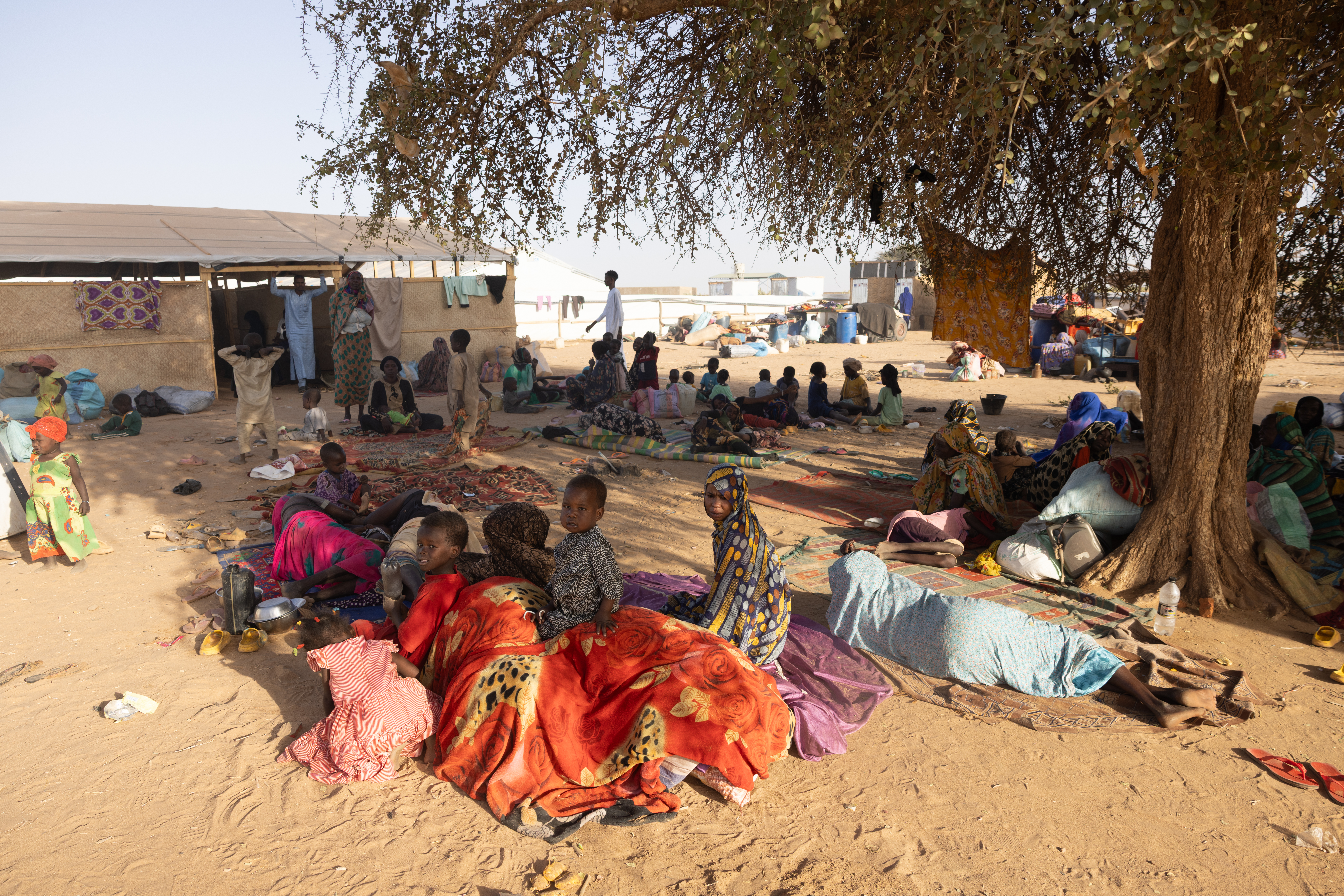 Refugees Arrive at the border between Chad and Sudan in Tine. Caitlin Kelly 2025 border between Chad and Sudan in Tine. Caitlin Kelly 2025