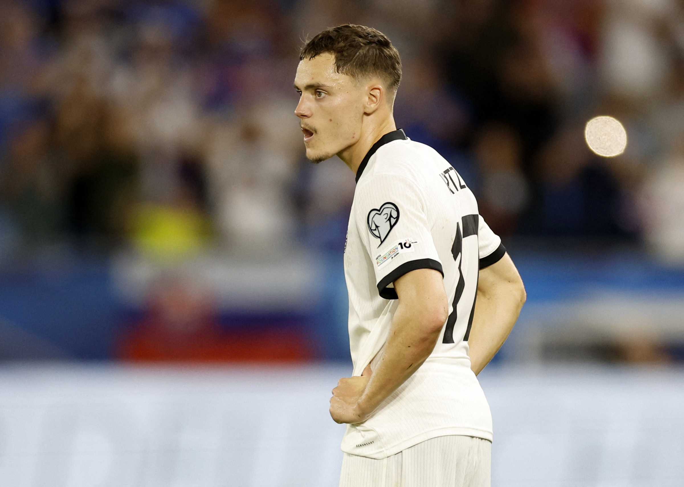 Germany's Florian Wirtz looks dejected after the match