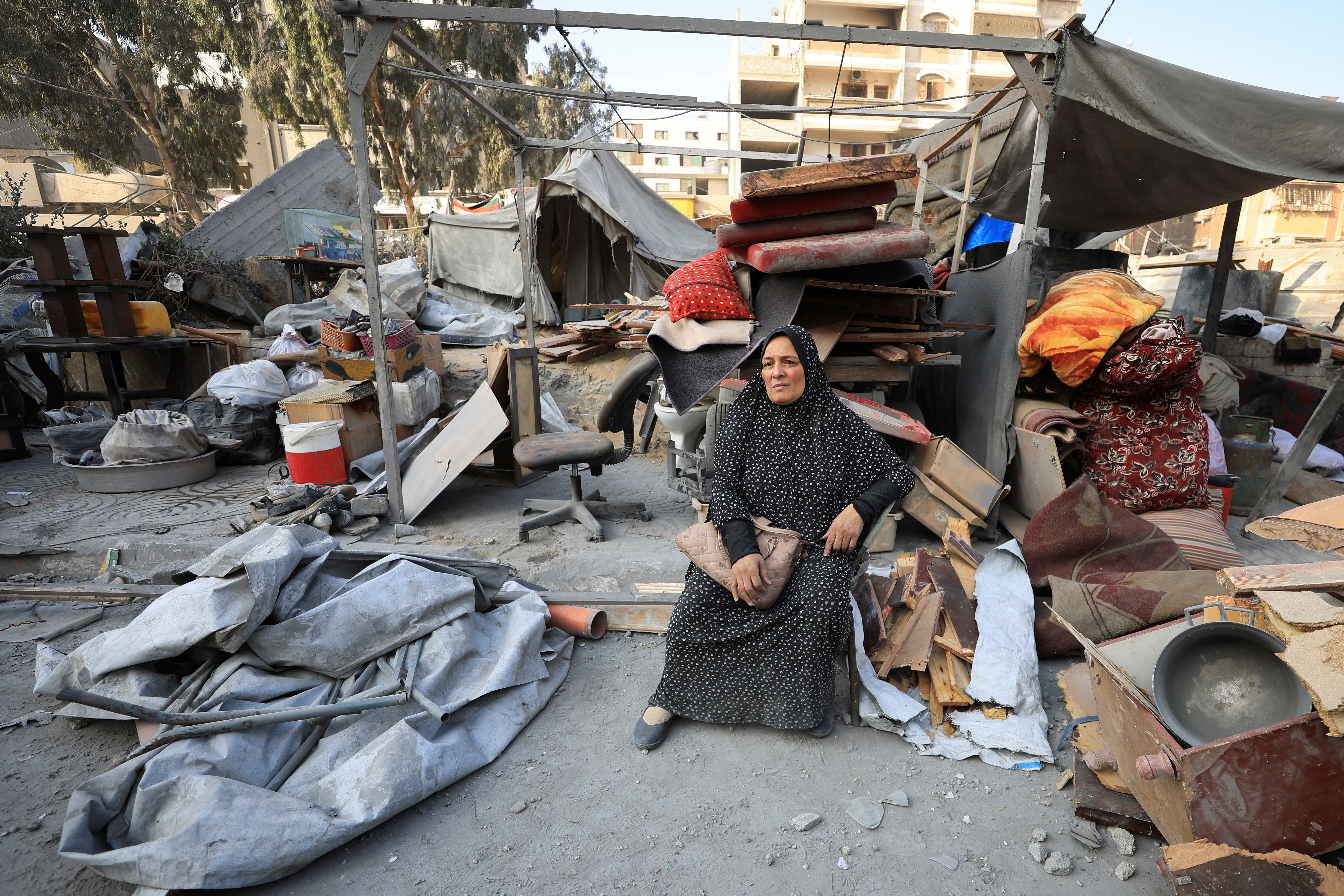 Aftermath of Israeli strikes in Gaza City