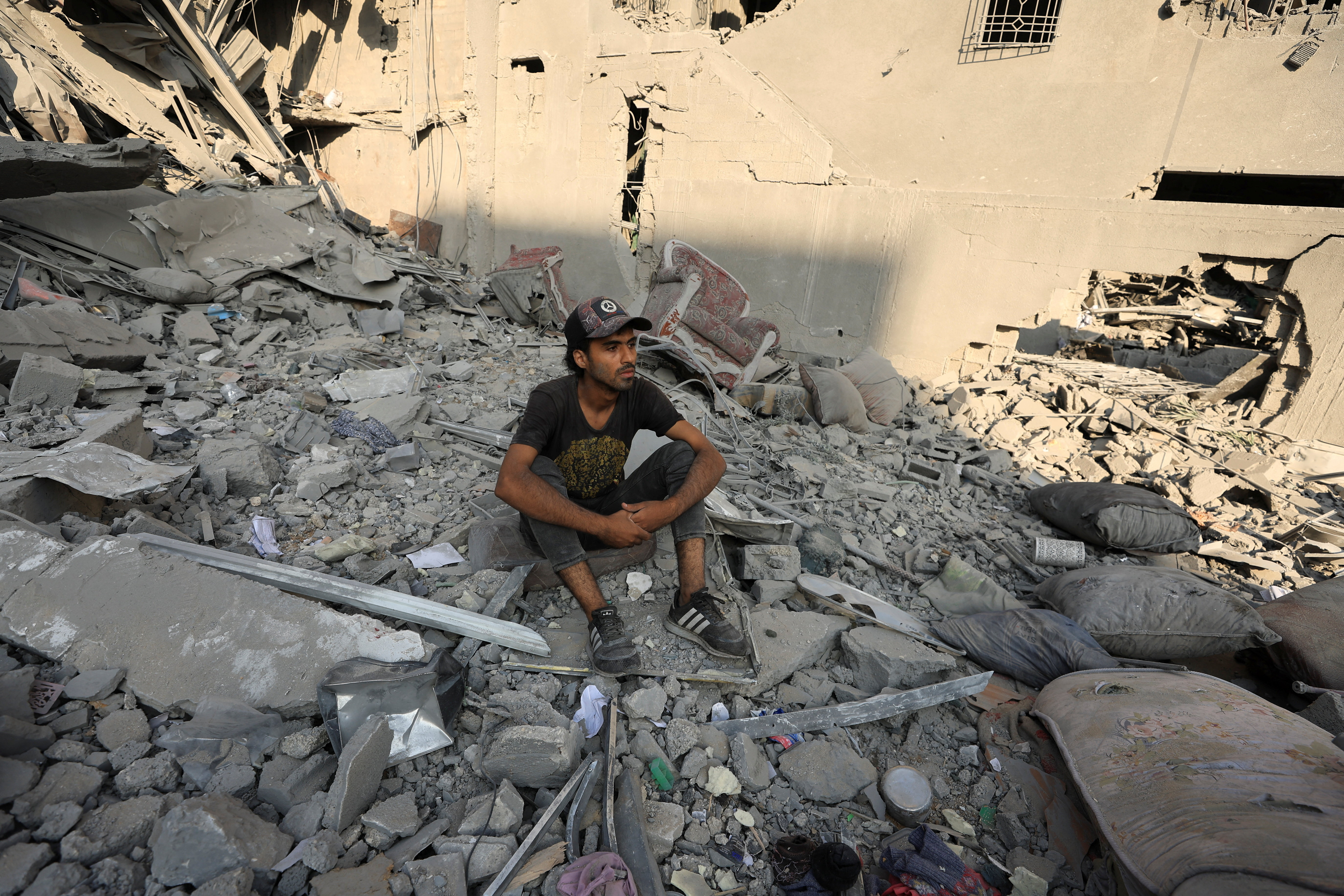 Aftermath of Israeli strikes in Gaza City