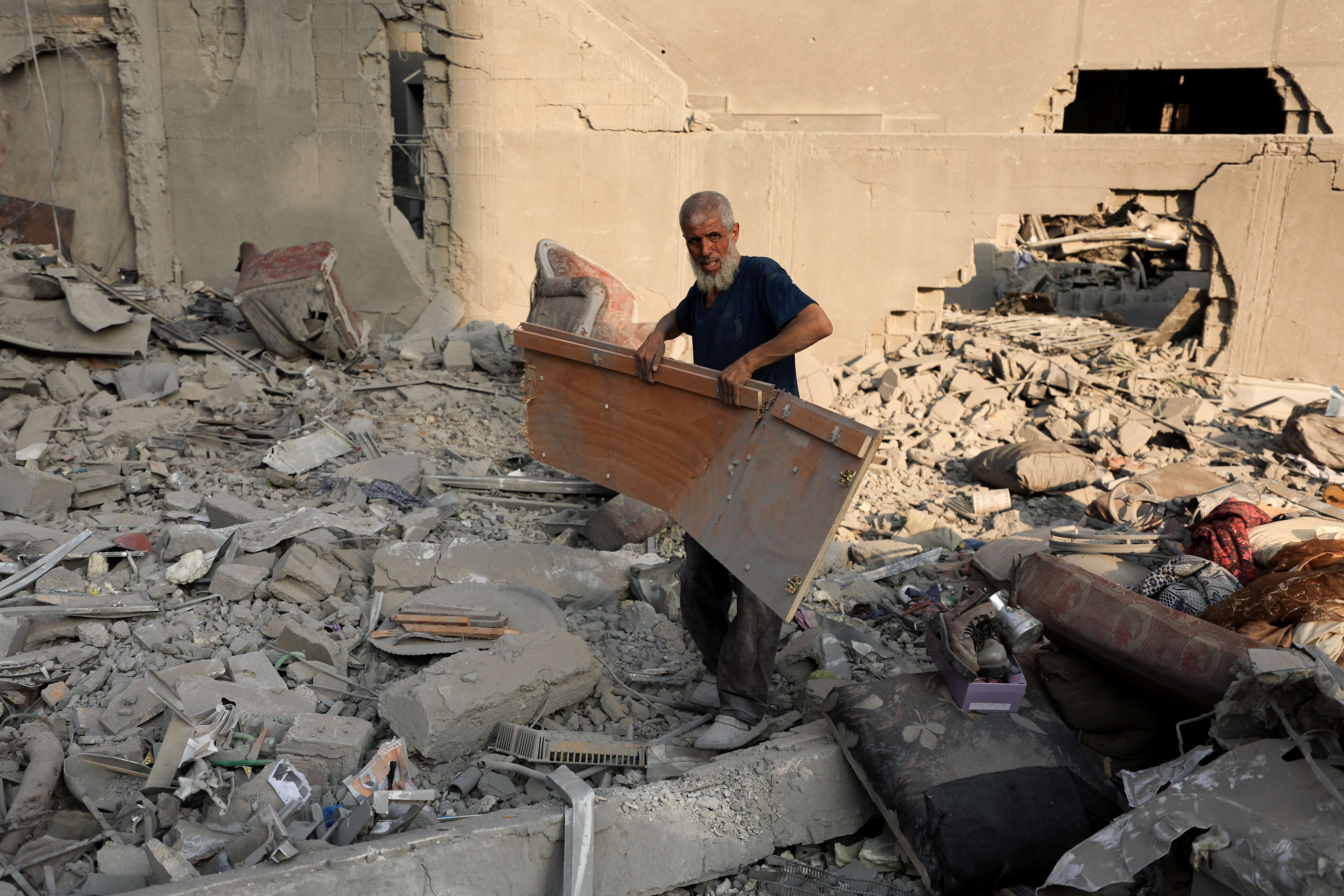 Aftermath of Israeli strikes in Gaza City