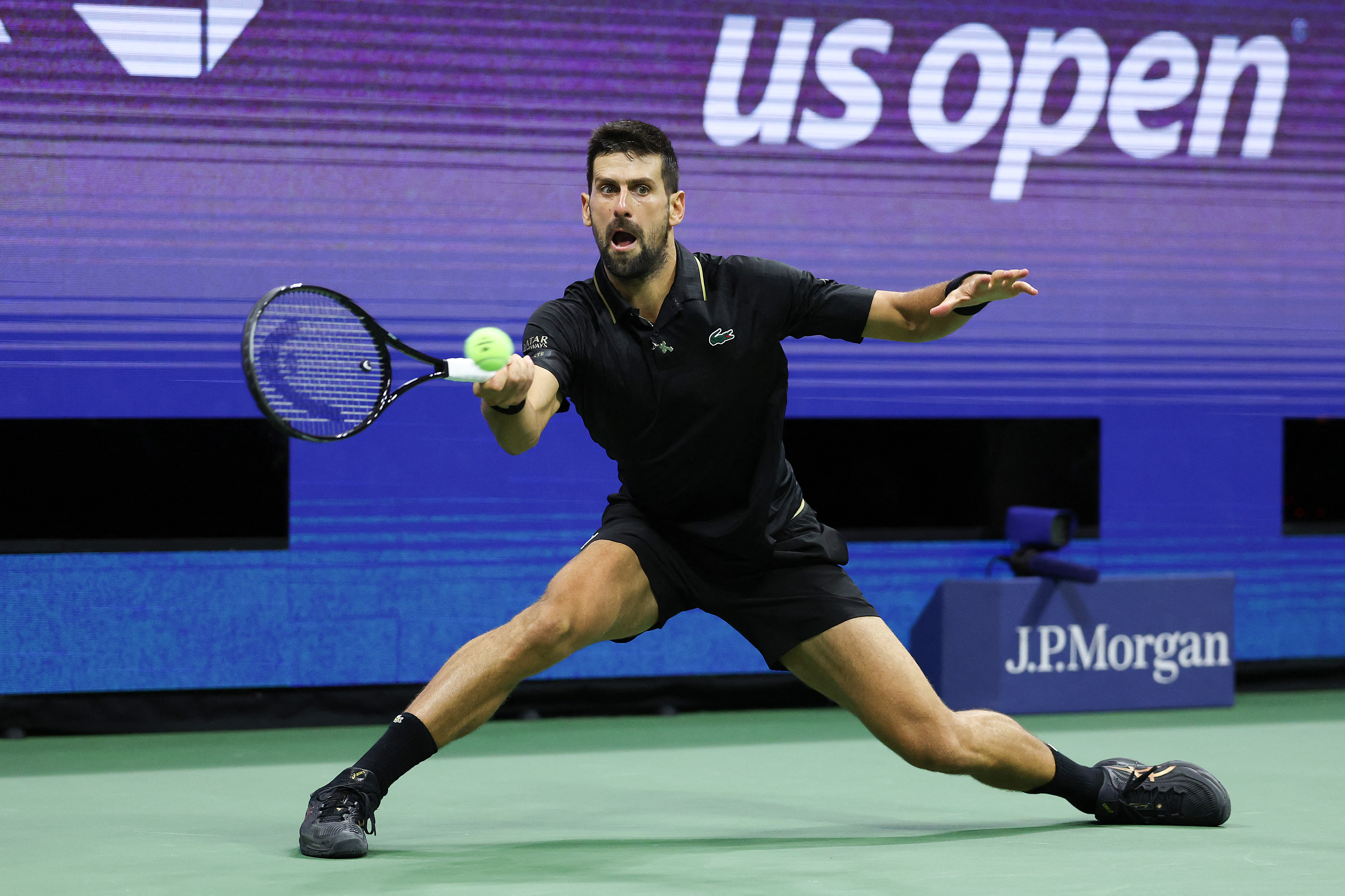 Novak Djokovic in action.
