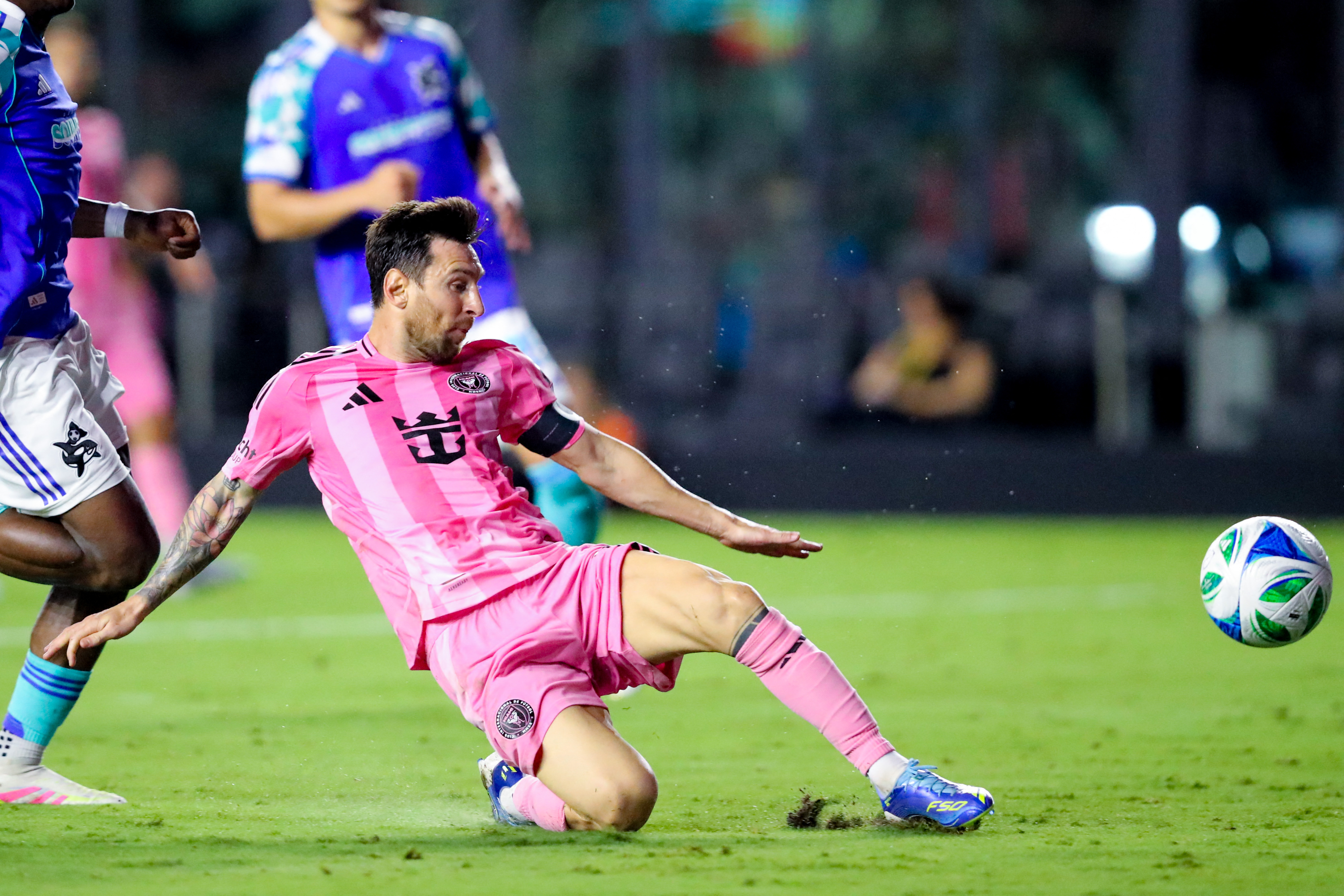 Lionel Messi in action.